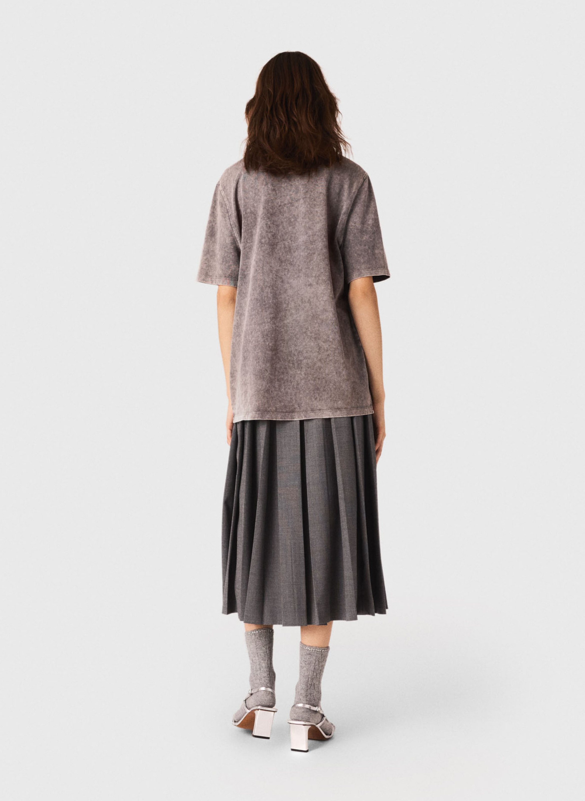 Oversized cotton T-shirt MAJE Grey