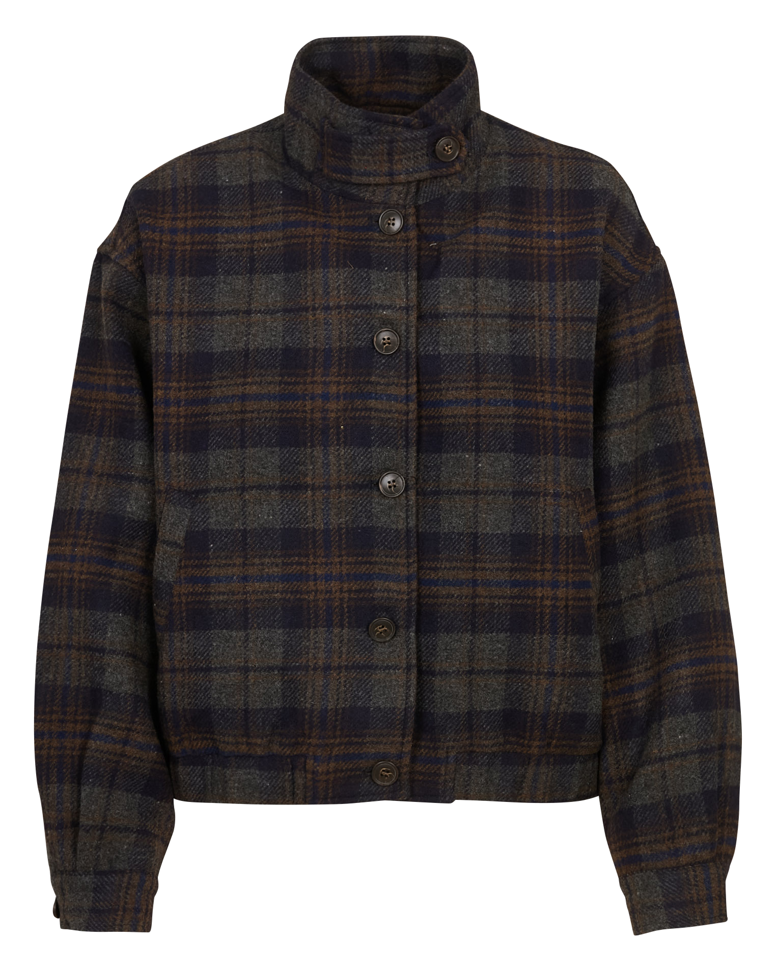 Wollmix-Jacke mit Stehkragen THE KORNER Silber