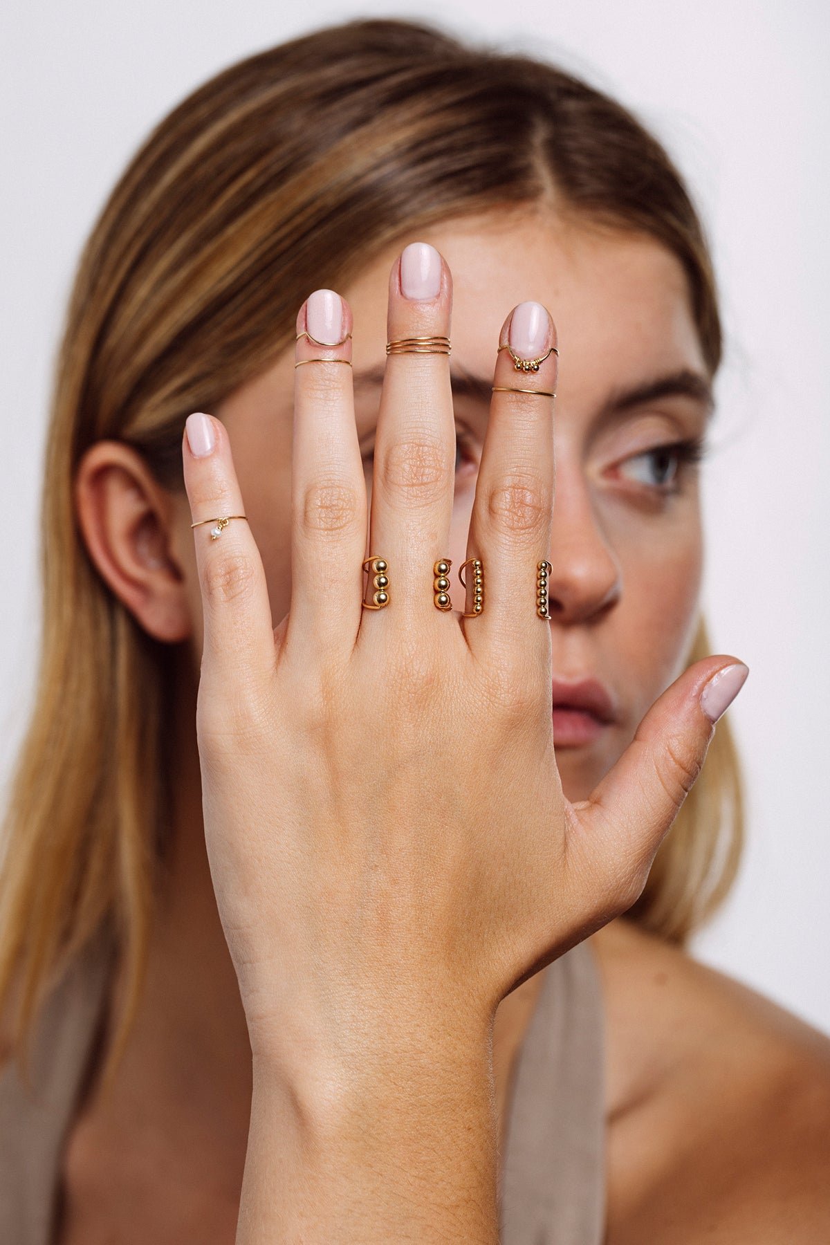 Small sand ring YAY Golden