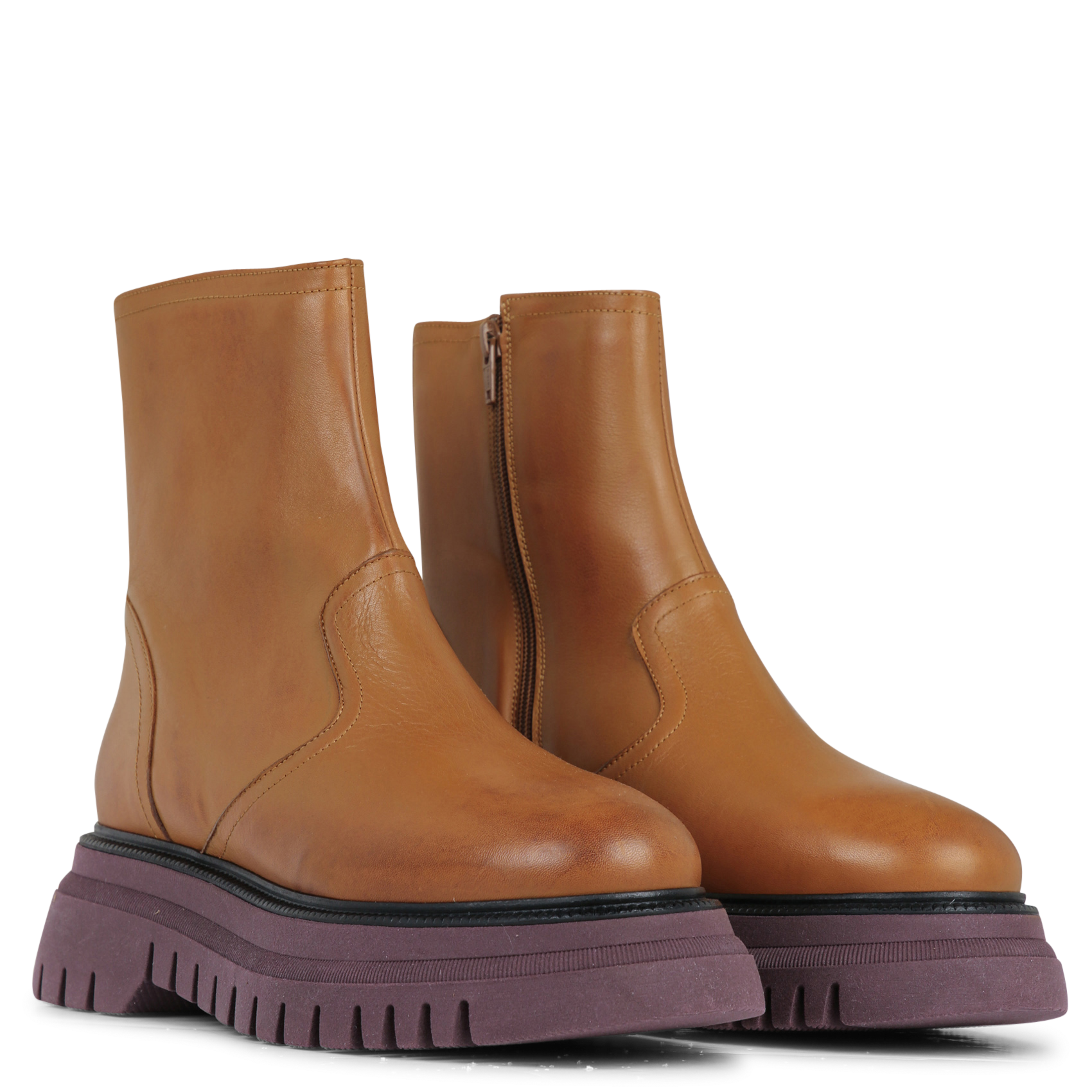 Bianca - Lederstiefeletten ACOTE Braun