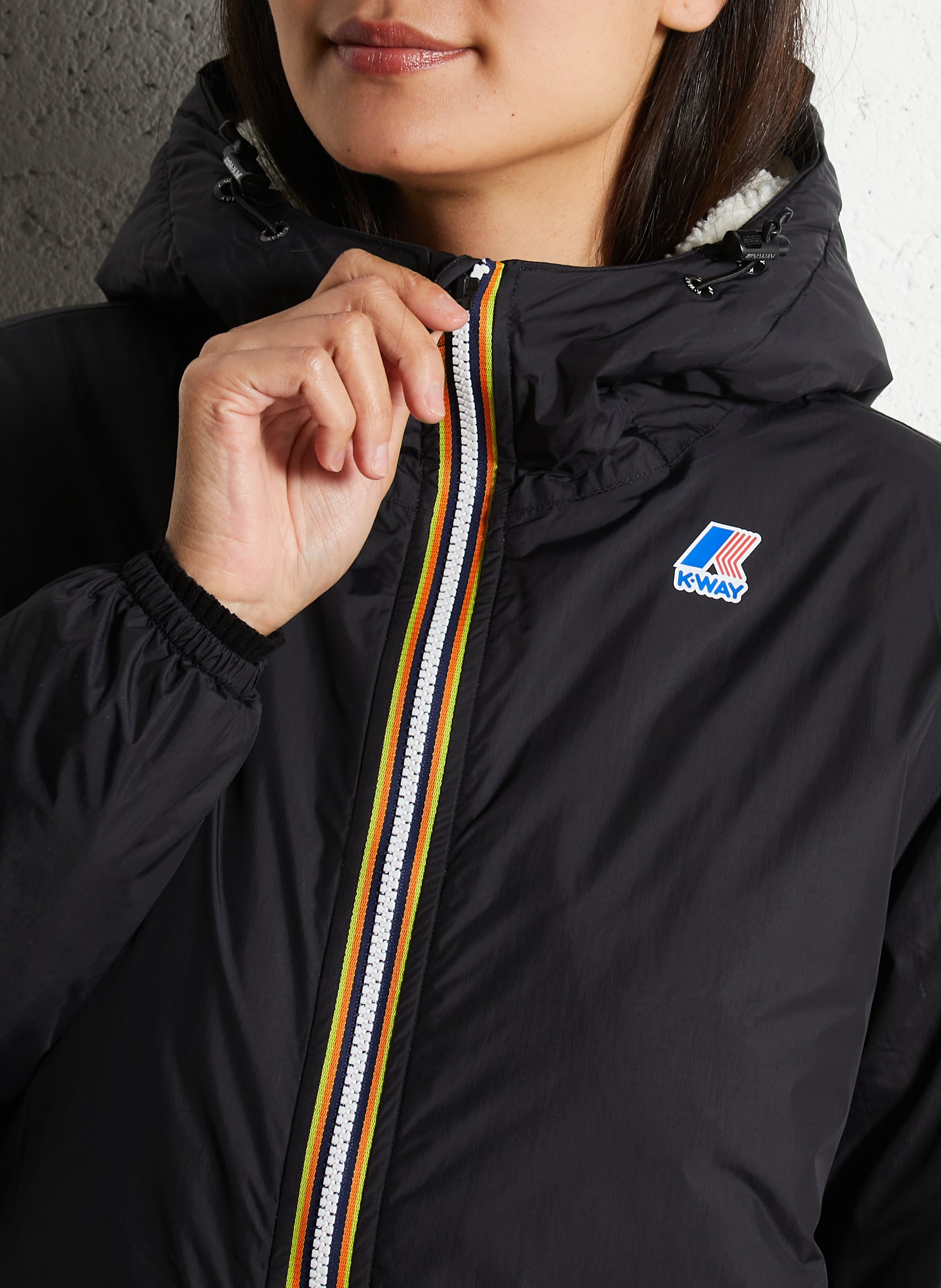 Daunenjacke mit Stehkragen K-WAY Schwarz