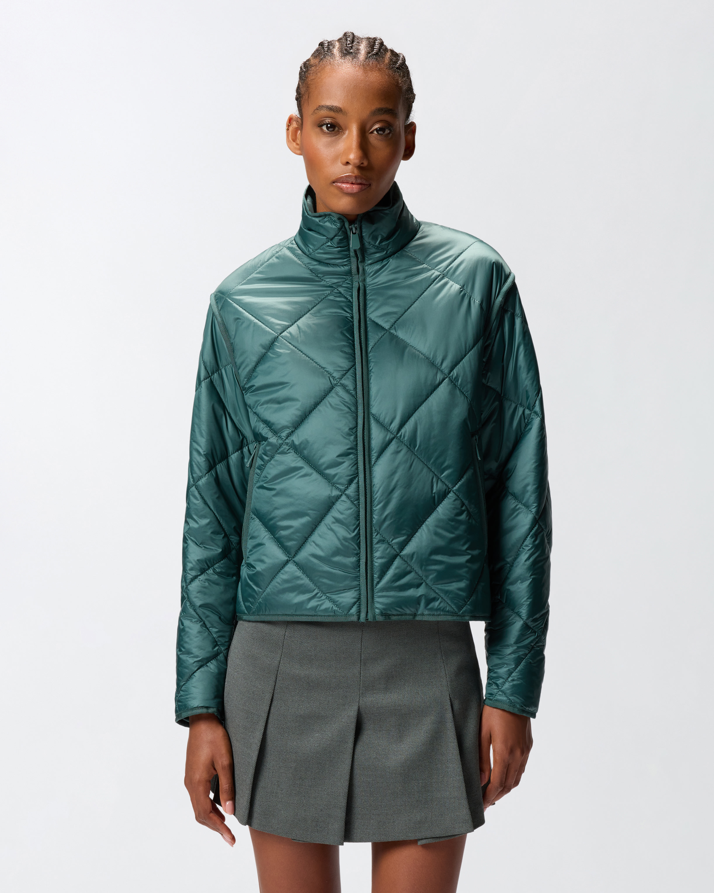 Quilted technical fabric jacket PINKO Green