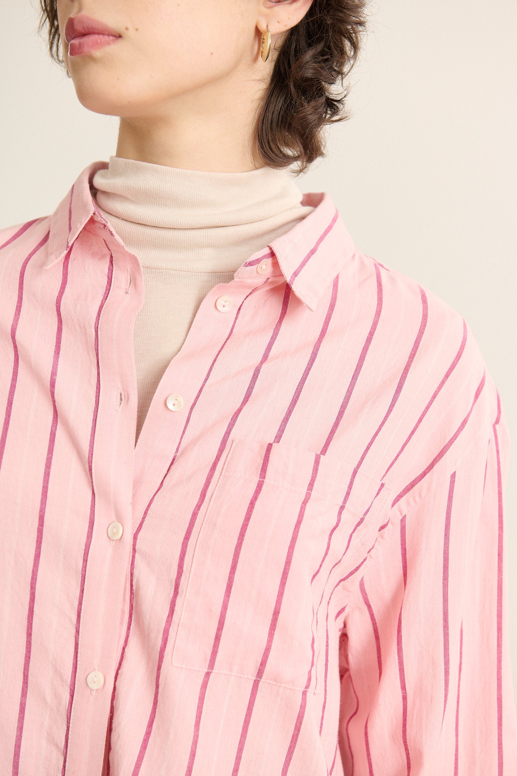 Long-sleeve Striped Shirt GARANCE PARIS Pink