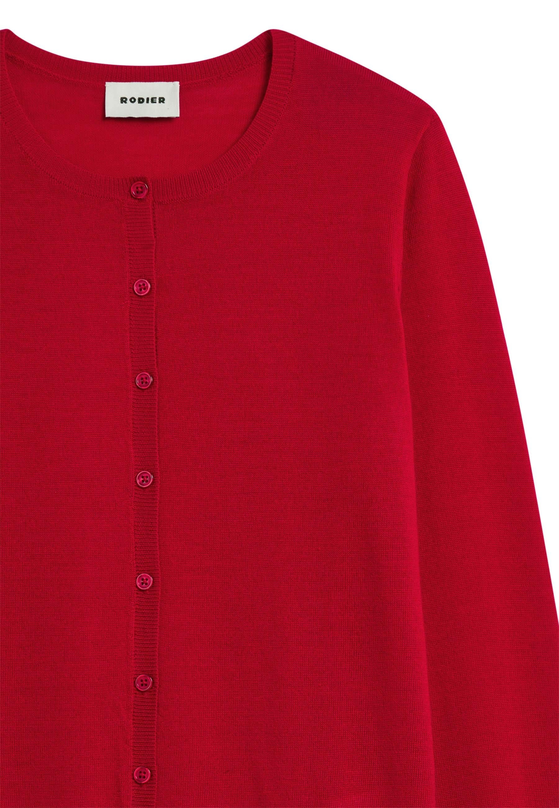 Merino wool cardigan RODIER Red