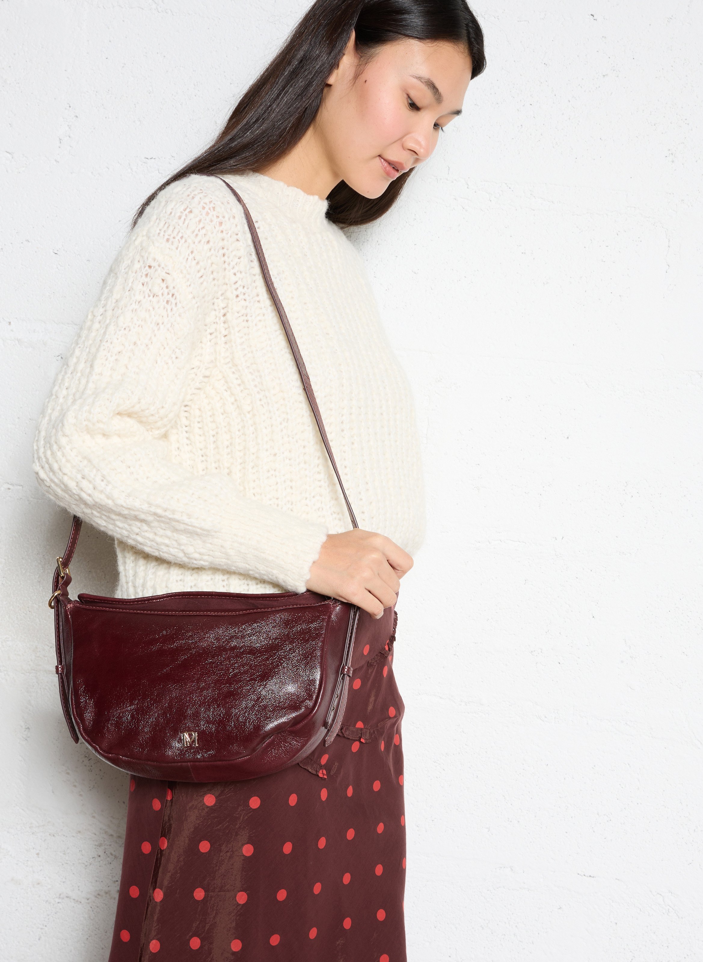 Brieftasche aus Leder PETITE MENDIGOTE Violett