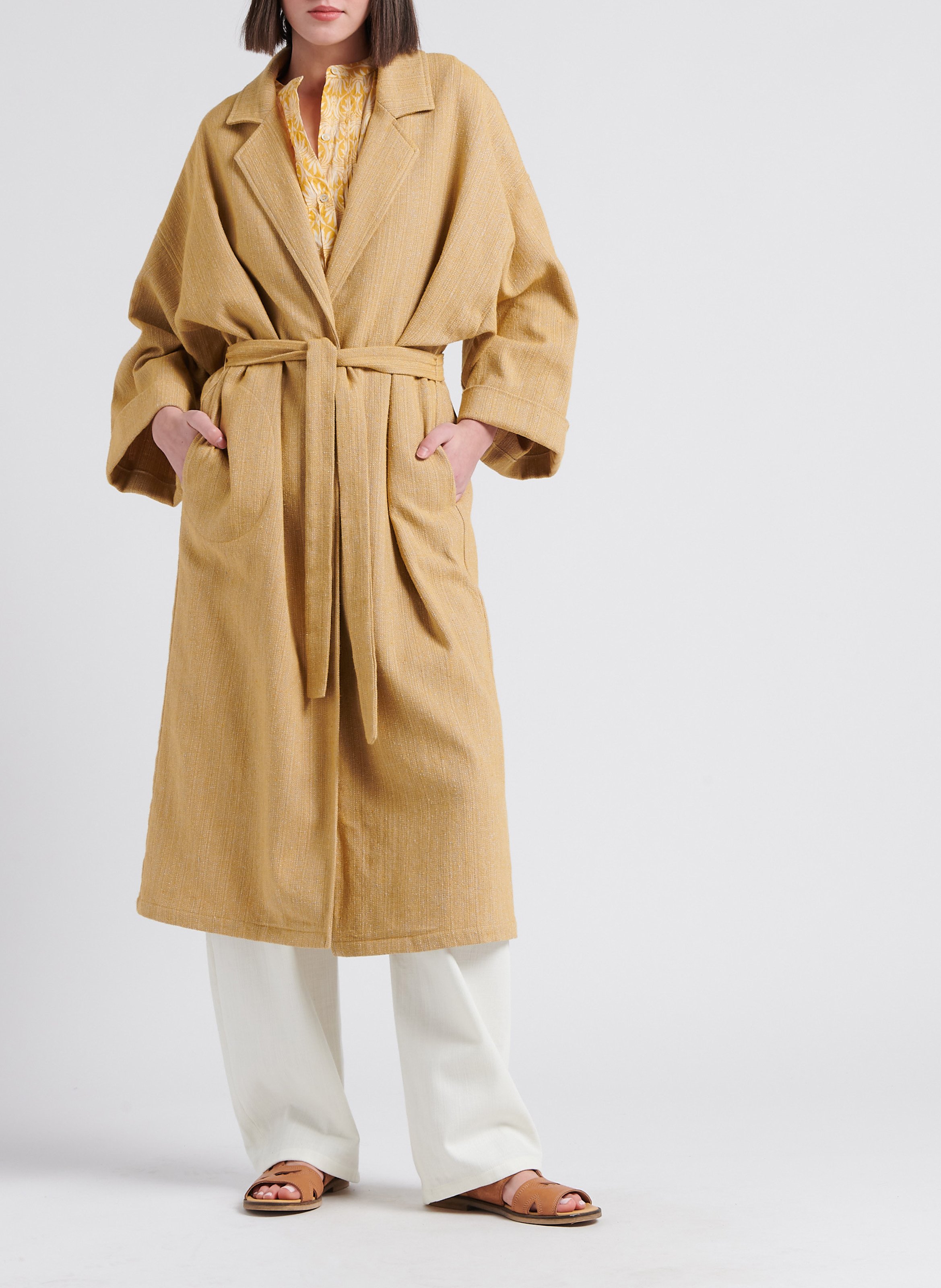 Loose-fit trench with tailored collar ATTIC AND BARN Beige