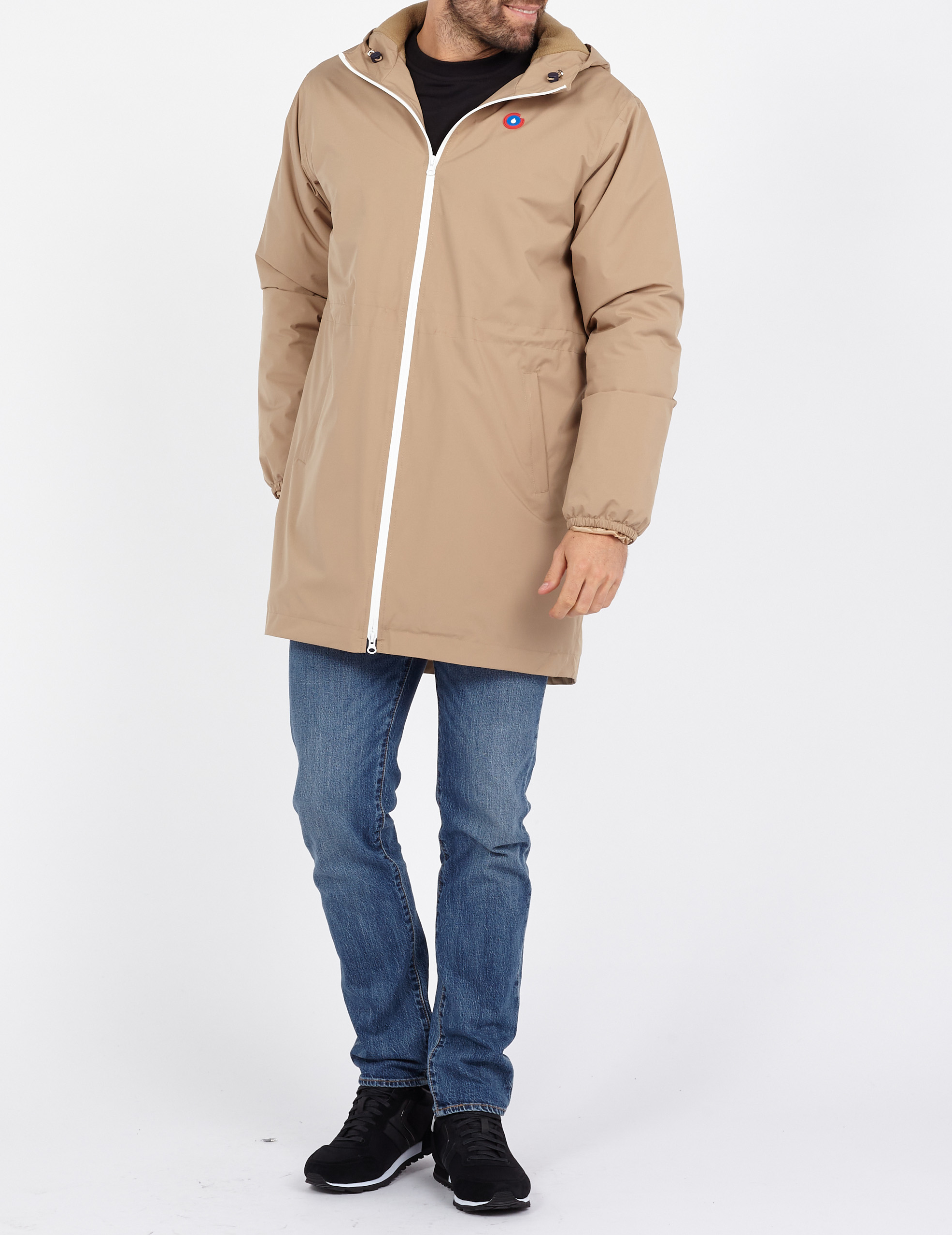 Wasserfeste Windjacke mit Kapuze, Regular Fit FLOTTE Beige