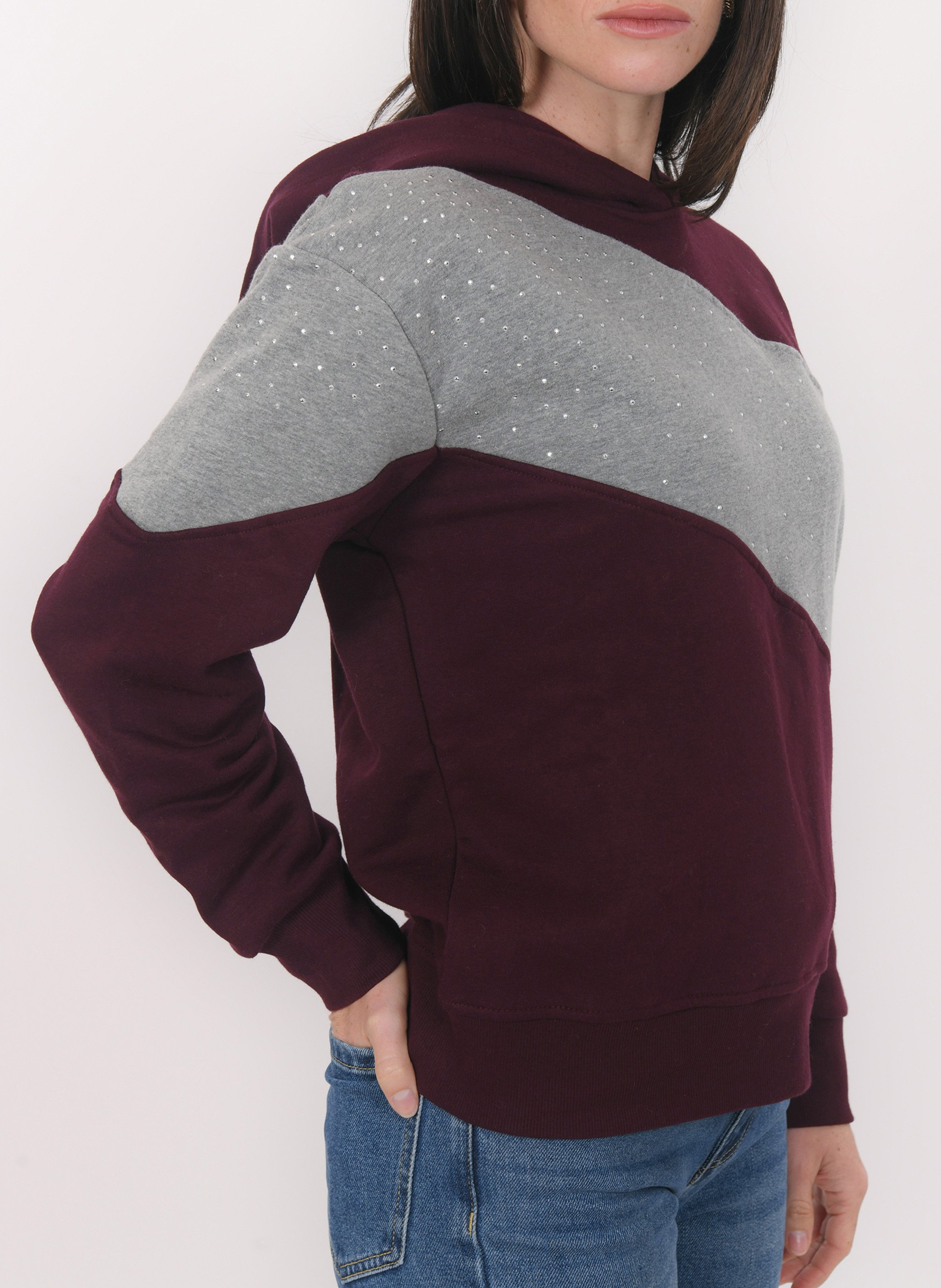 Sweat droit à capuche en coton KOOKAI Rouge