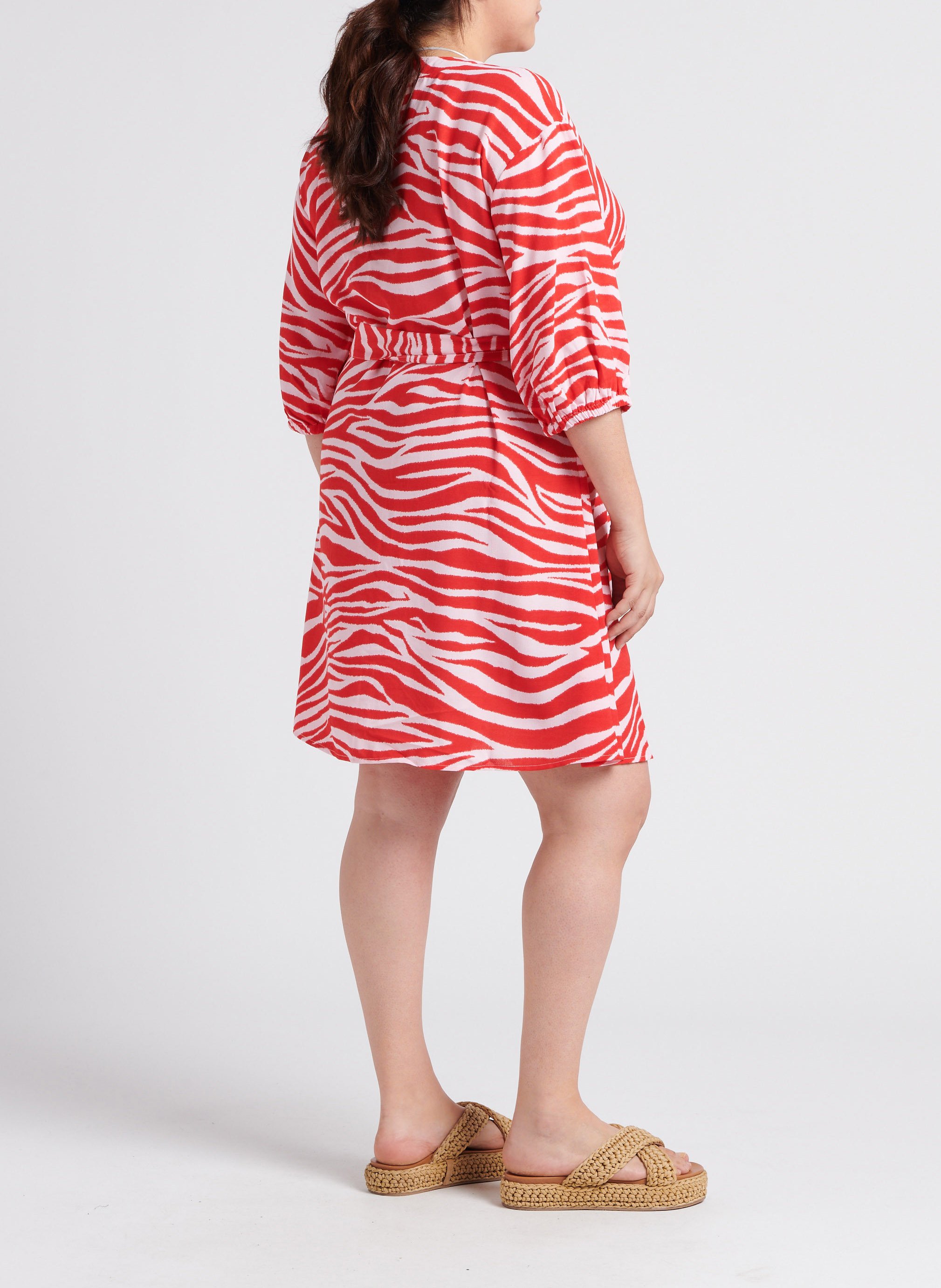 Robe courte à imprimé zébré VERO MODA CURVE Orange