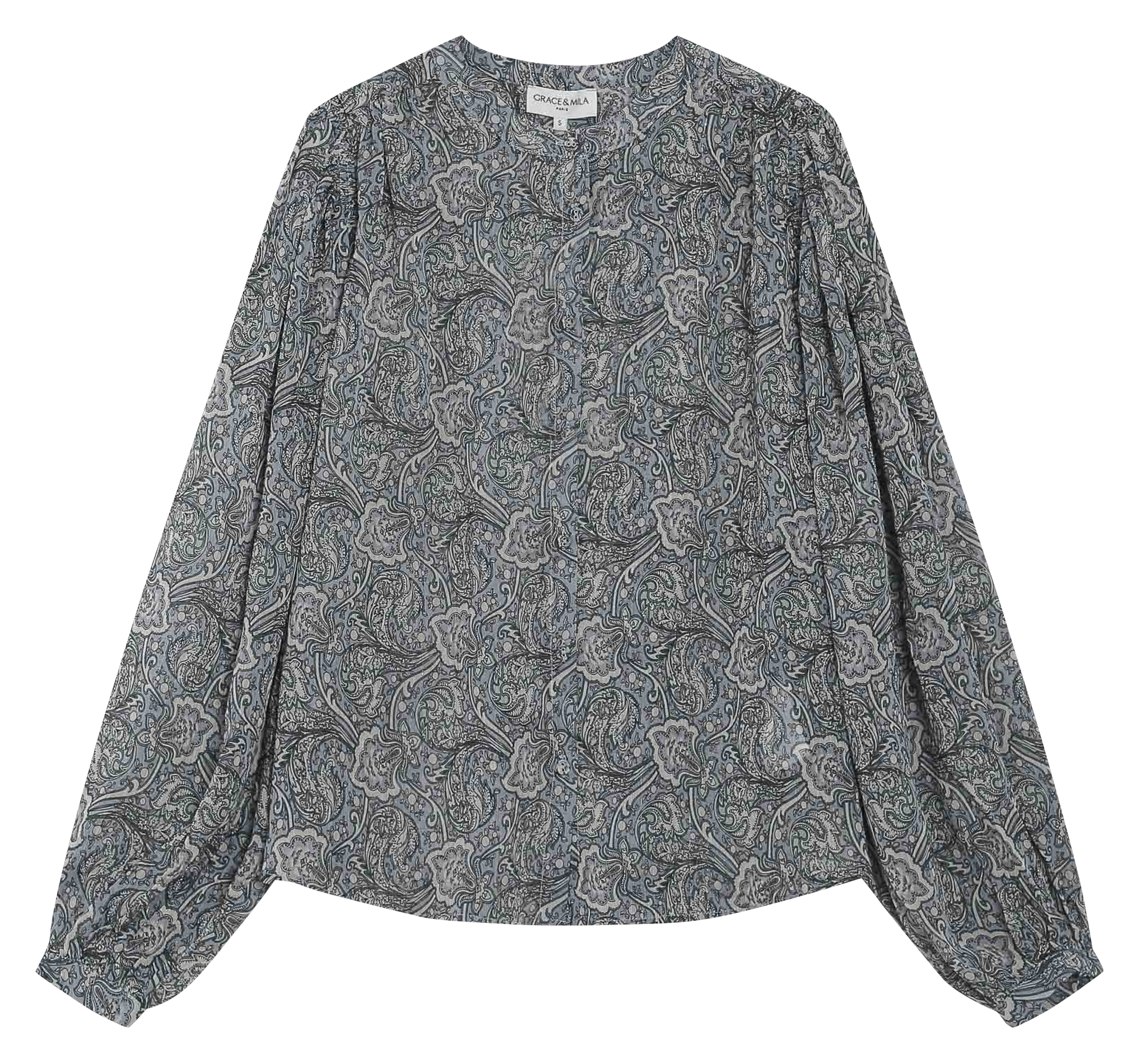 Top met ronde hals en print GRACE ET MILA Blauw