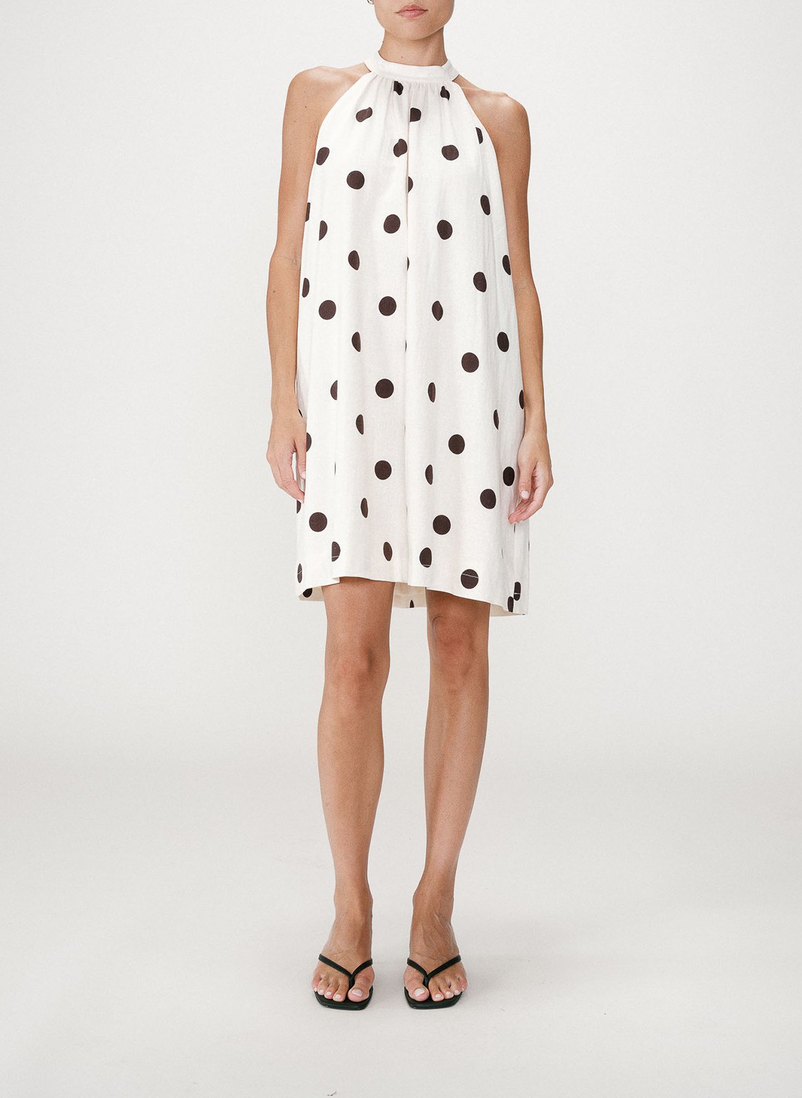 Top col montant à pois GRACE ET MILA Blanc