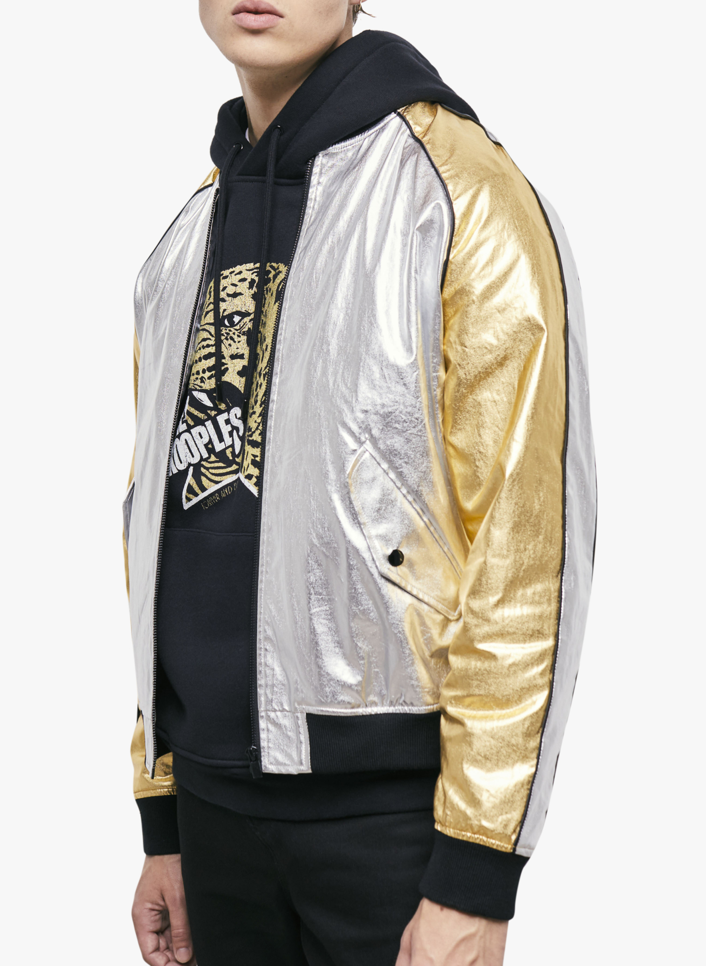 Blouson col montant en coton  THE KOOPLES Argent