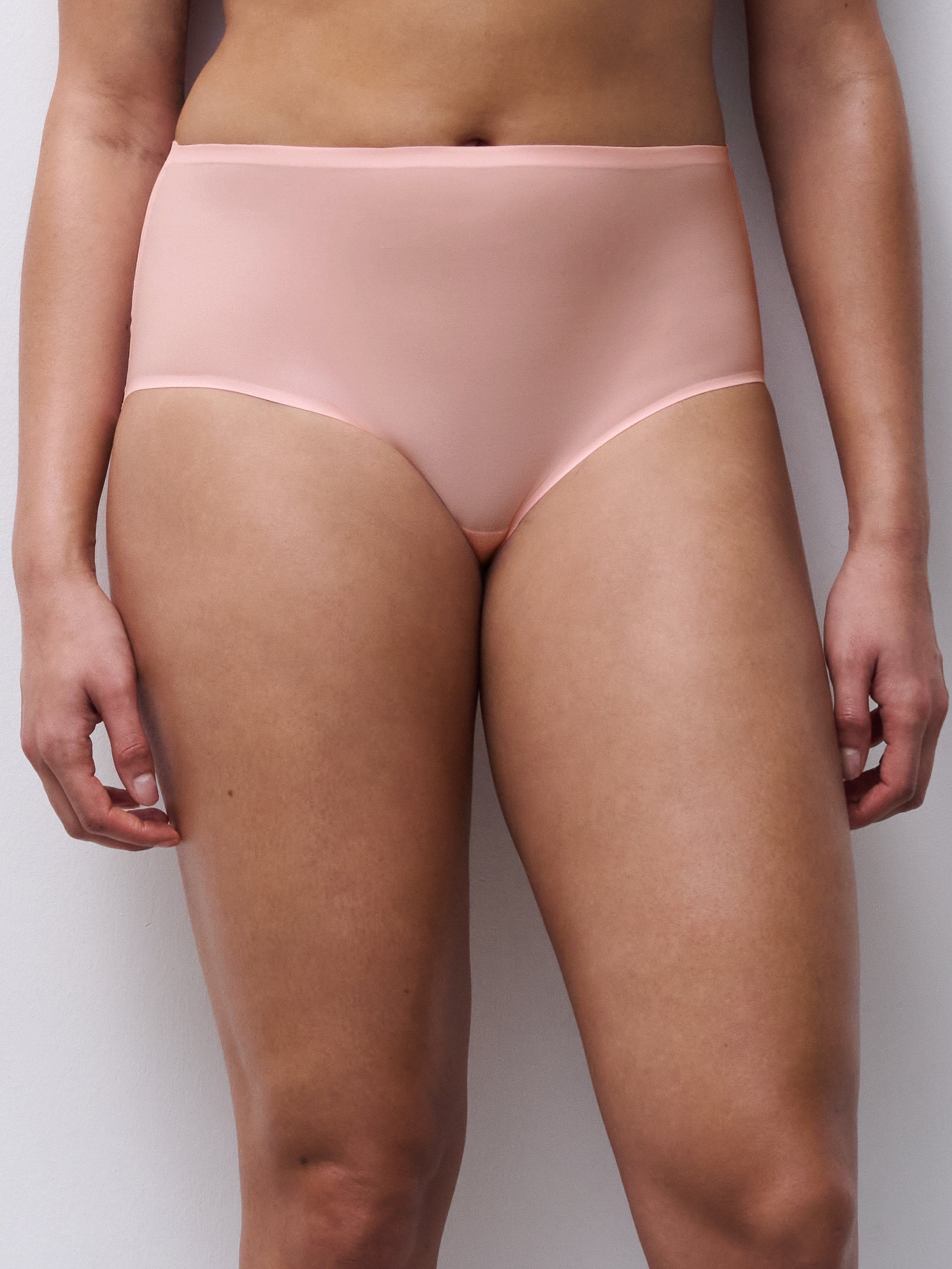 High-waisted lace panties PinkCHANTELLE
