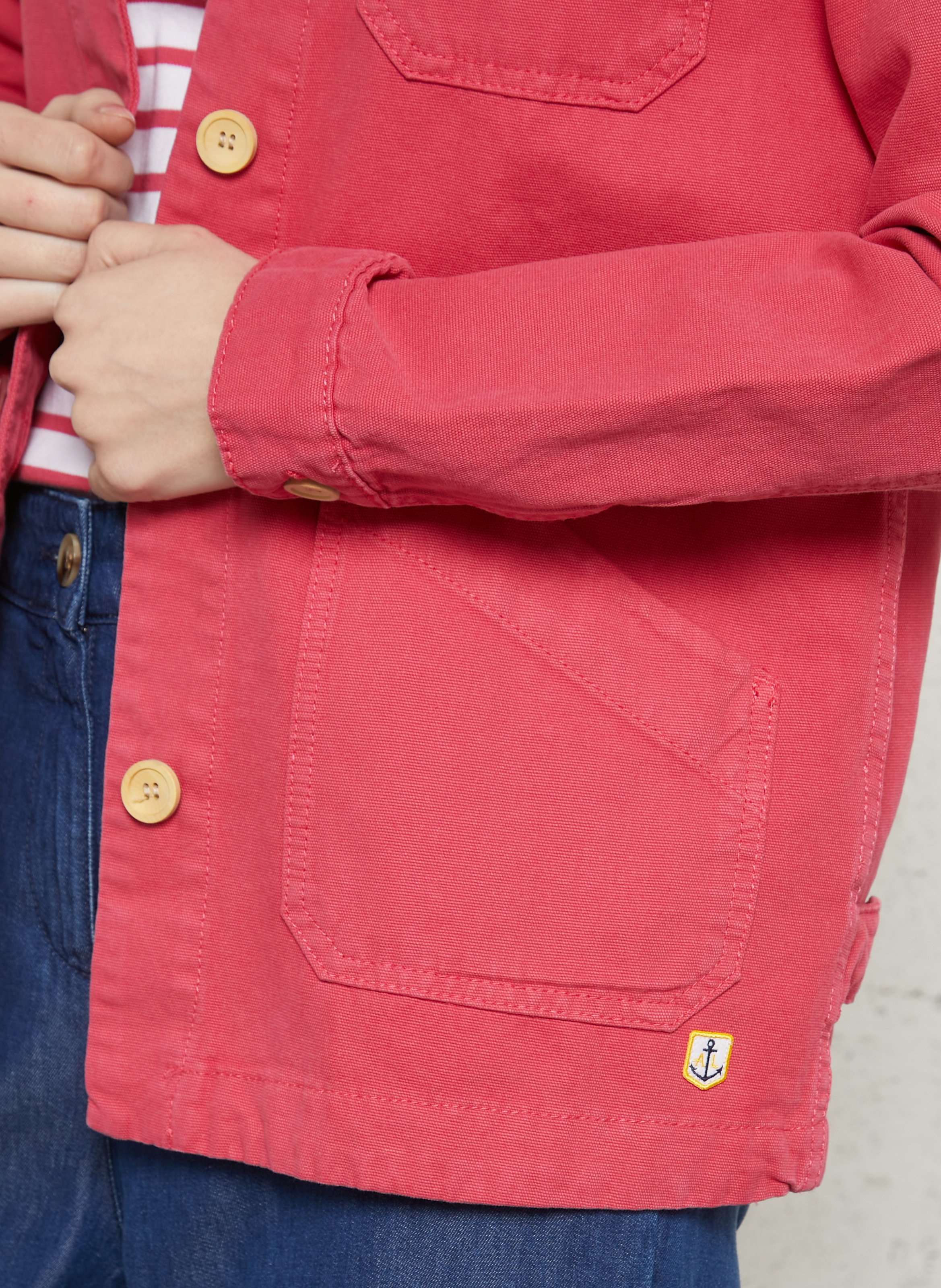 Fisherman jacket with wood buttons ARMOR LUX Pink