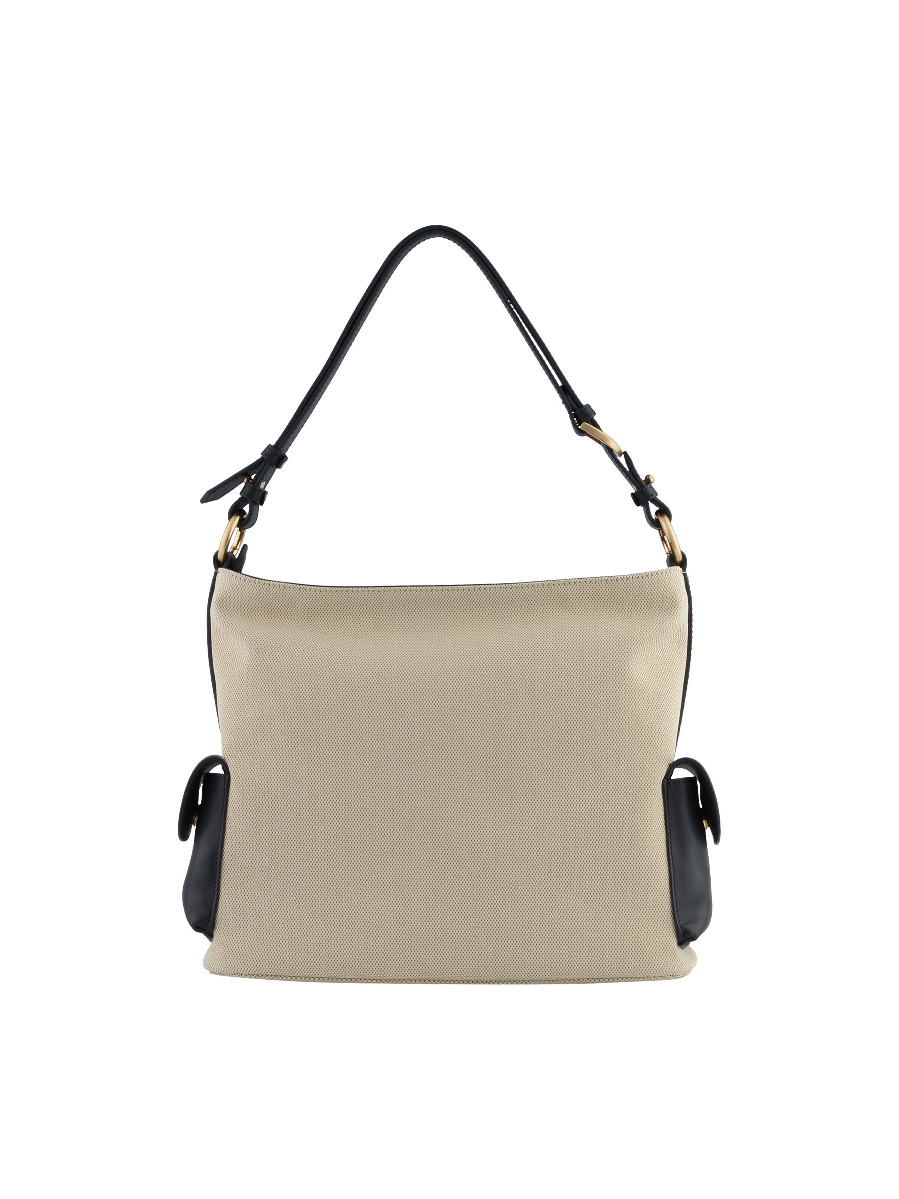 Calfskin leather shoulder bag POURCHET Blue