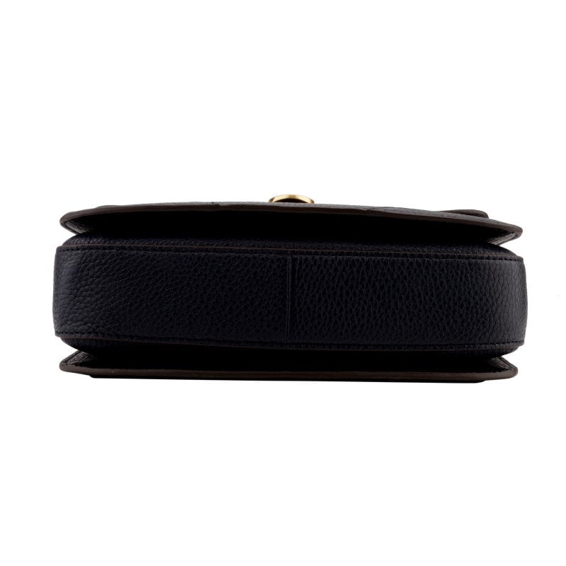 Crossbody bag in cowhide leather Black