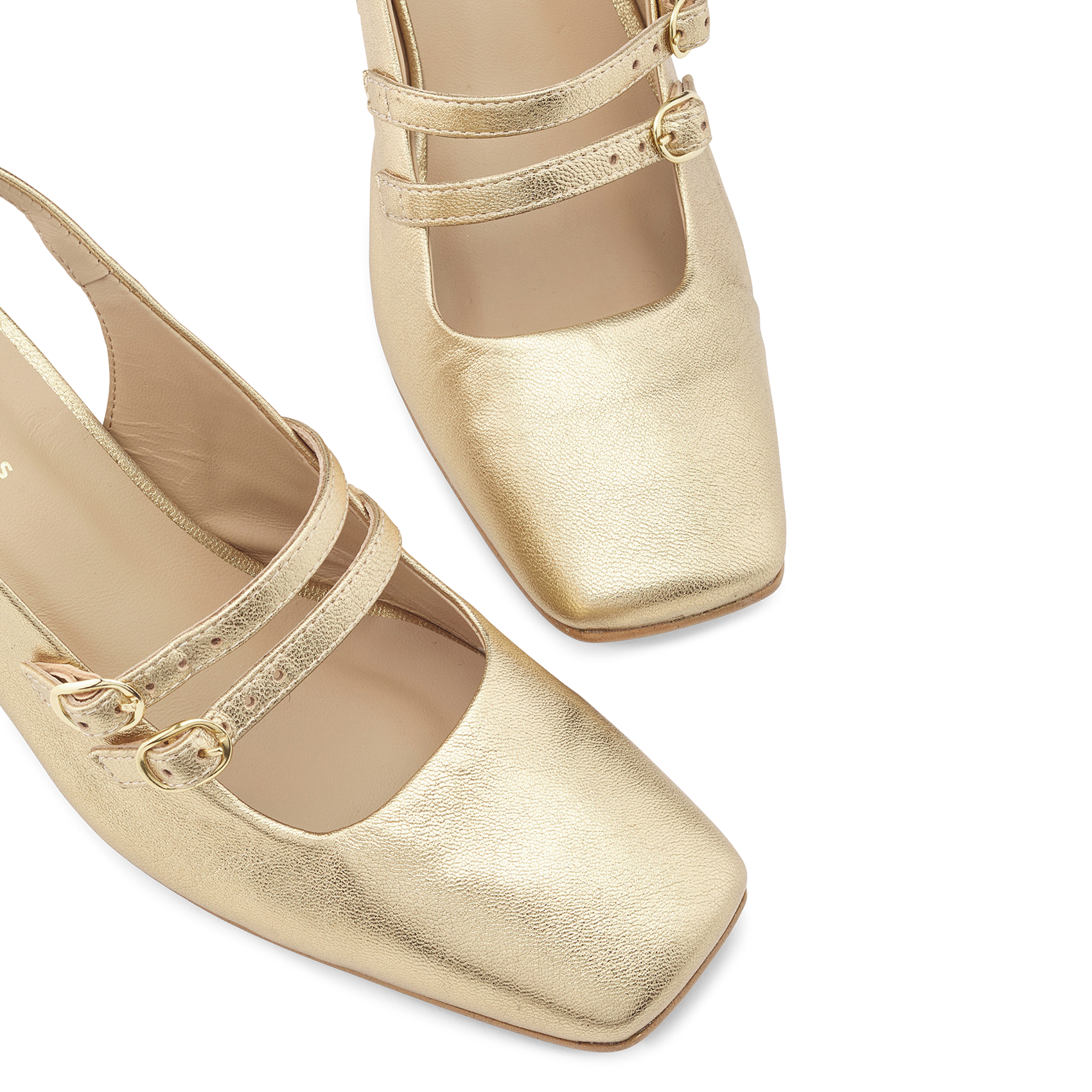 Escarpins en cuir métallisé COSMOPARIS Doré
