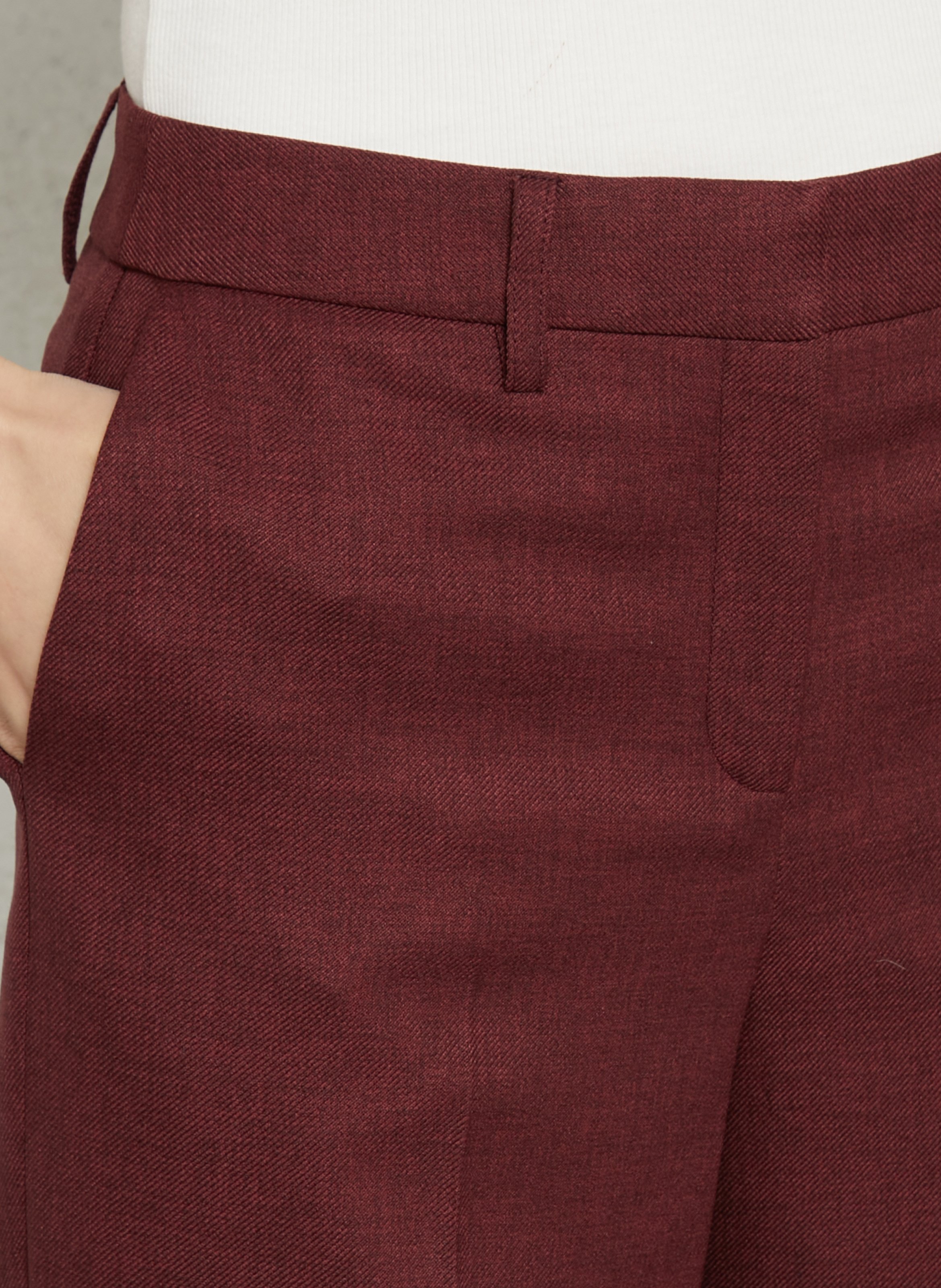 Straight tailored trousers in plain color MAISON 123 Red