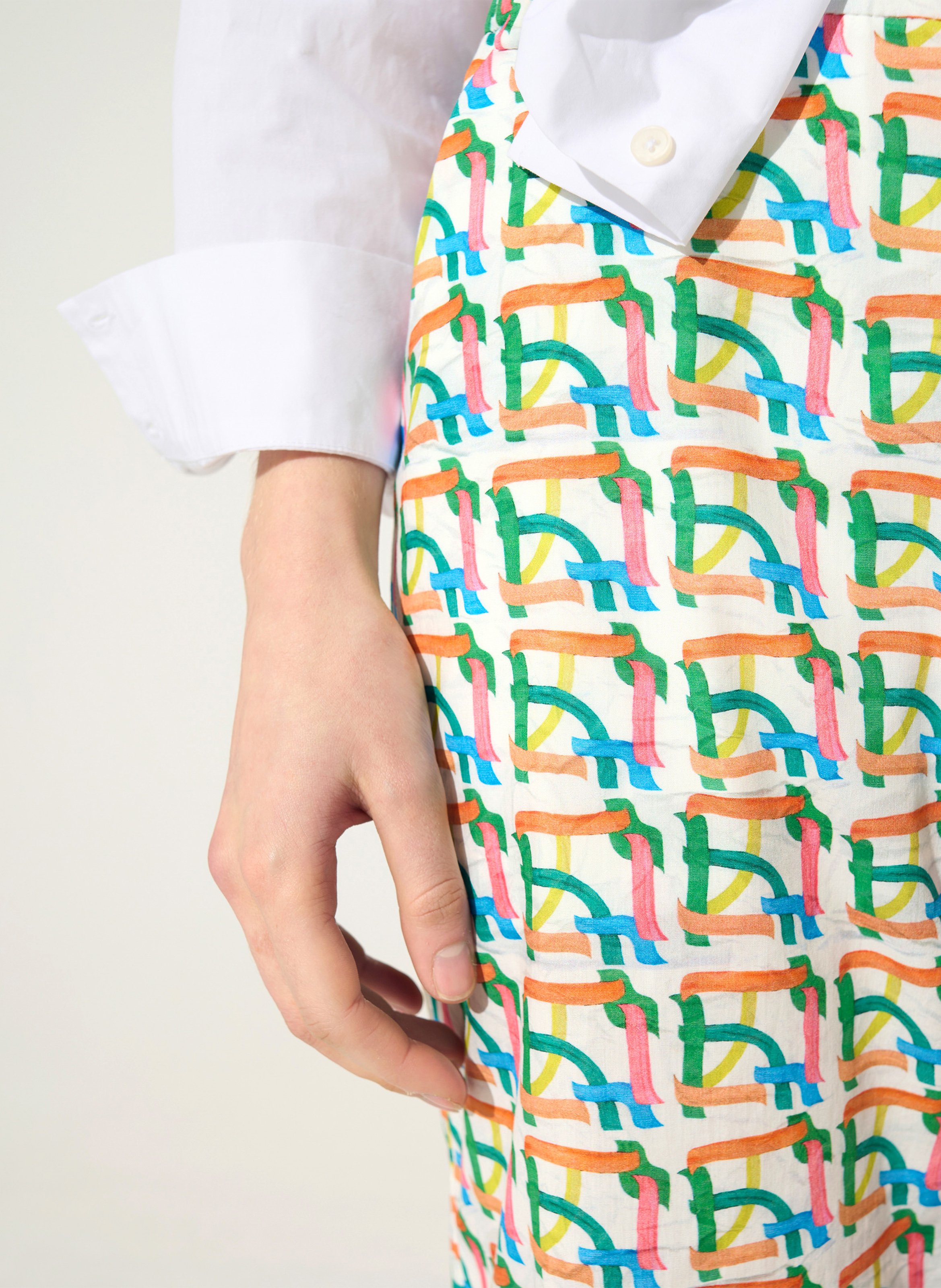 Gerade geschnittene Baumwollhose COTELAC ACOTE Weiss