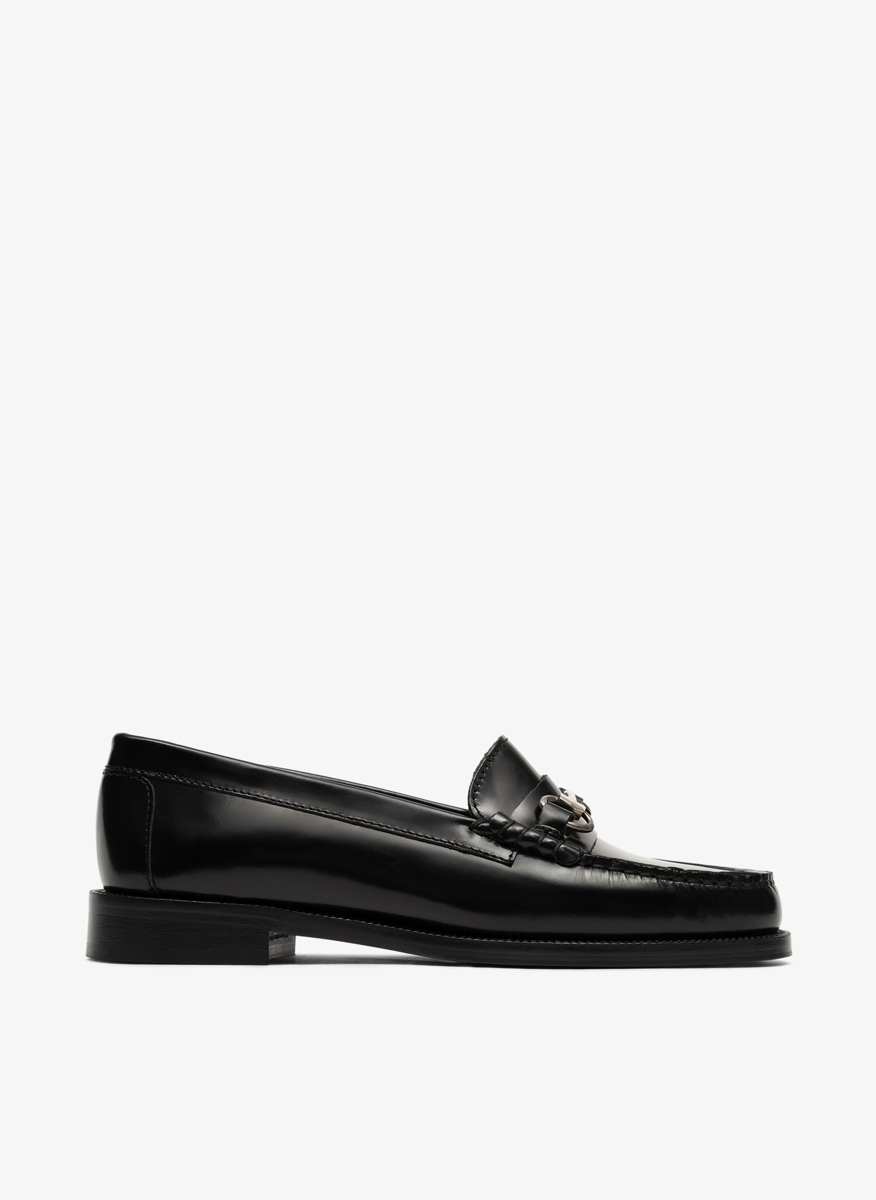Black brushed leather moccasins PARALLELE PARIS Black