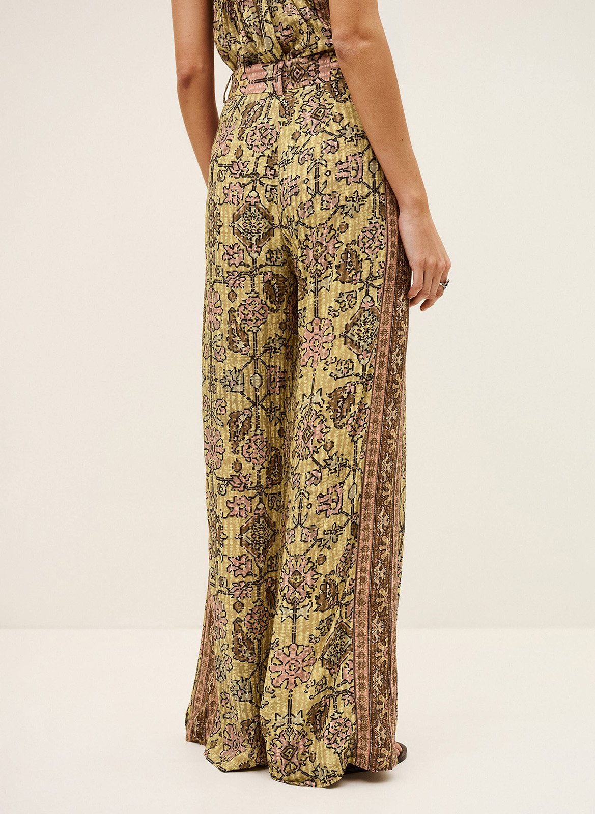 Pantalon large imprimé BA&SH Jaune