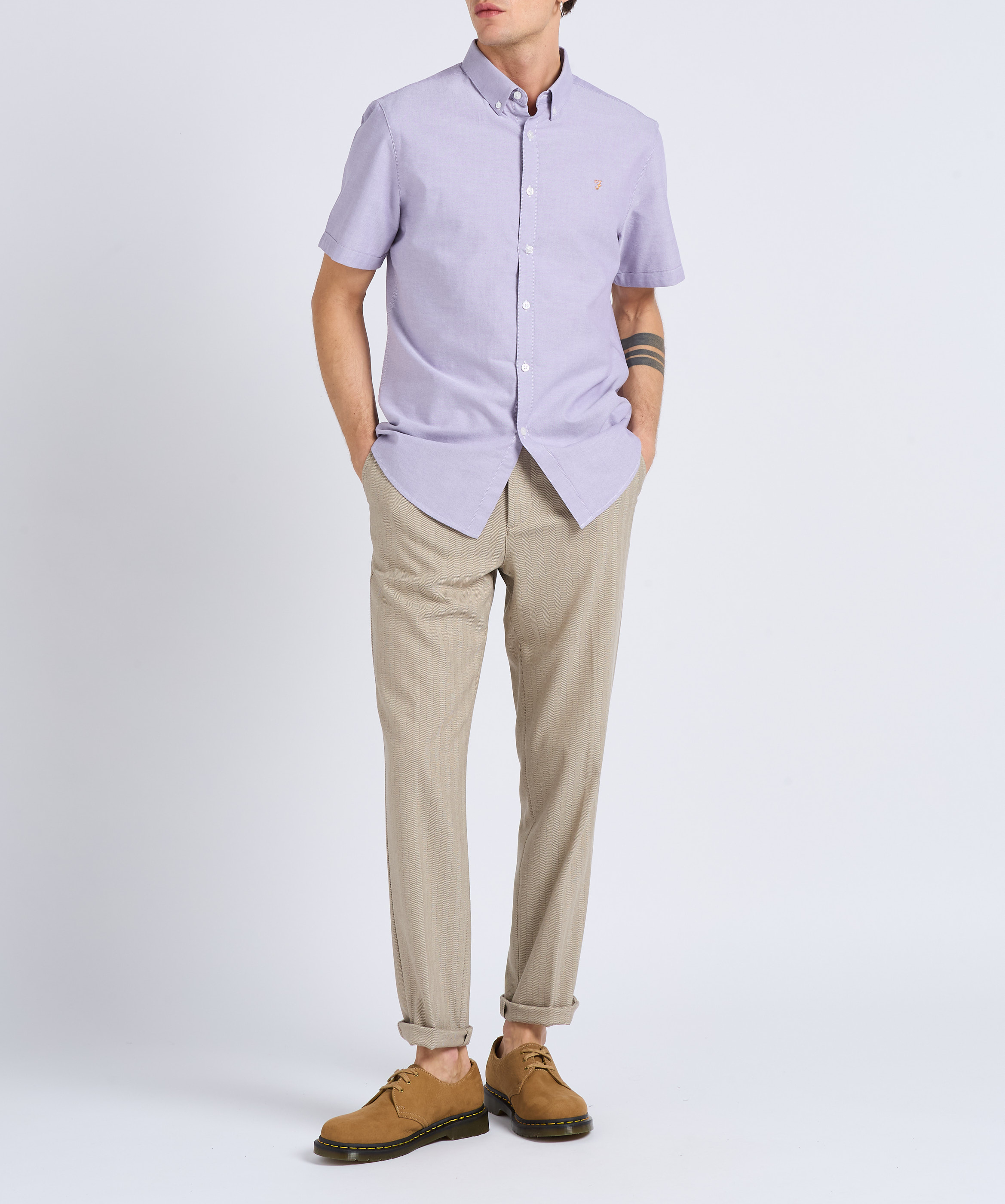Fitted short-sleeved shirt FARAH Purple
