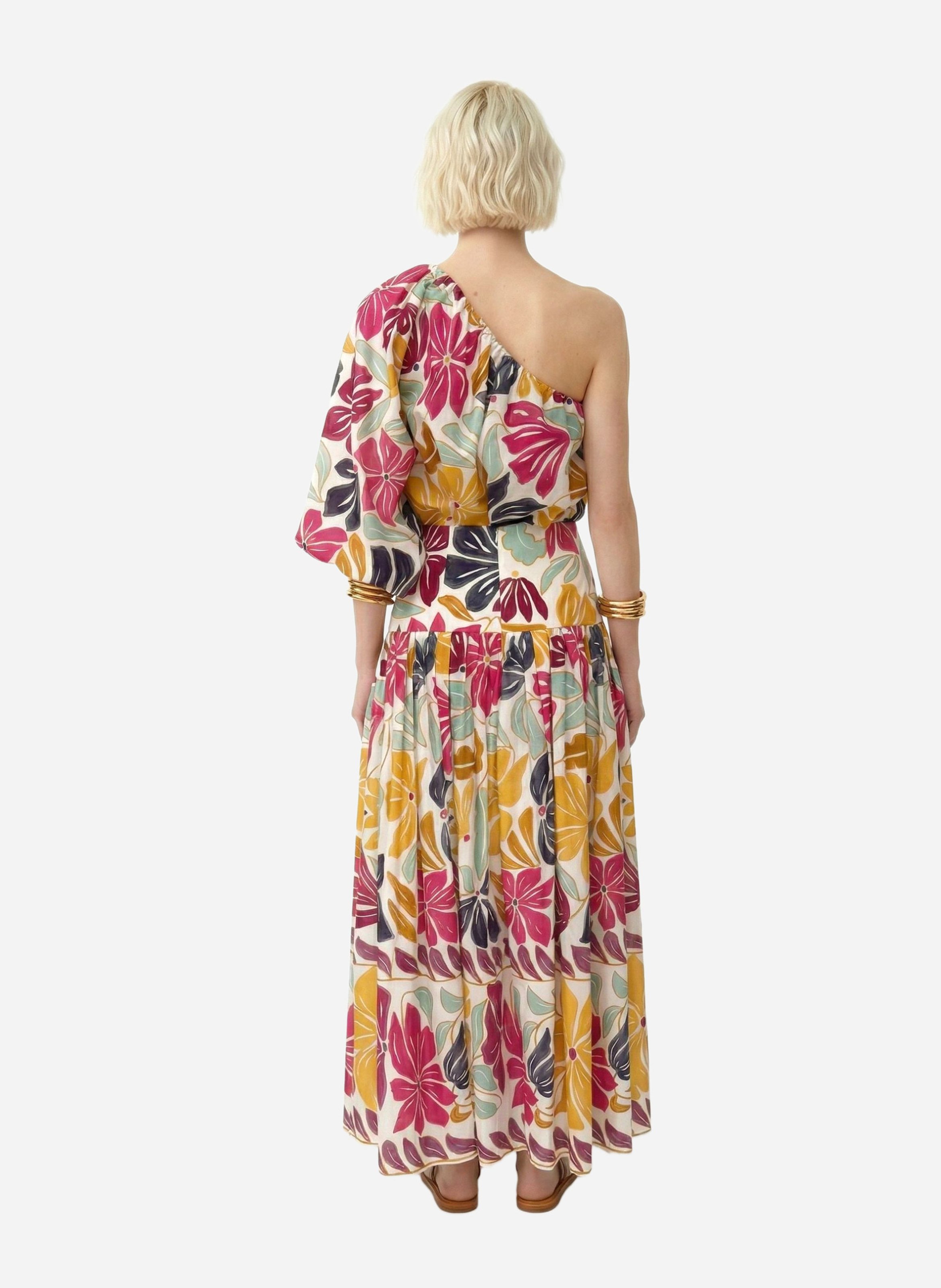 Jupe longue ample à motif floral VANESSA BRUNO Multicolore