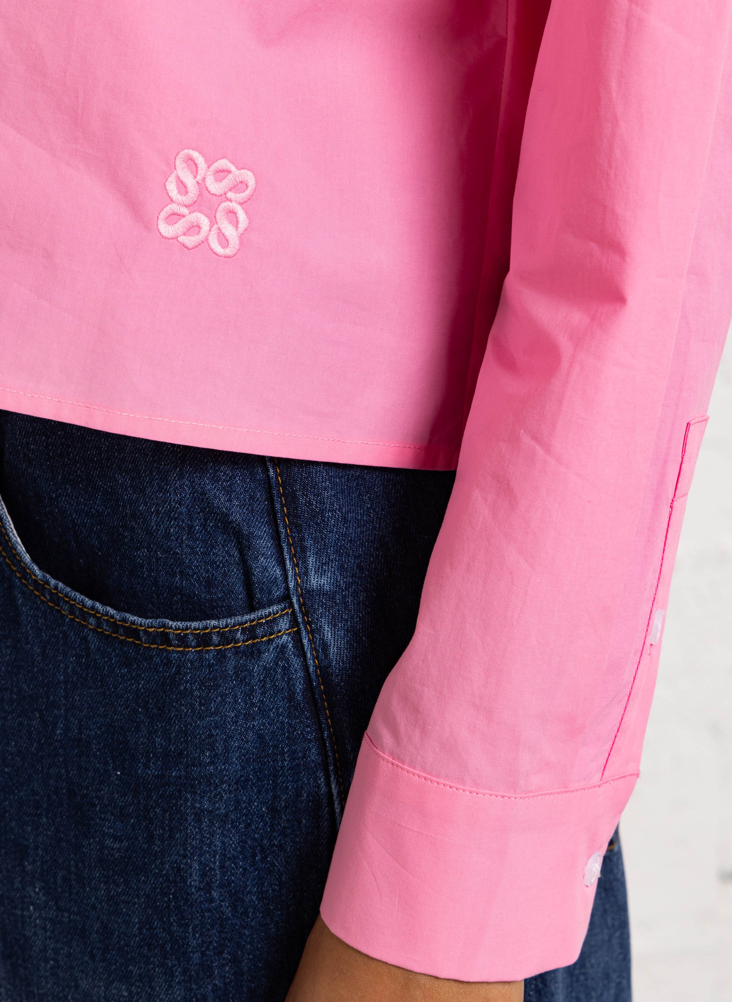 Organic cotton loose-fit shirt SUNCOO Pink