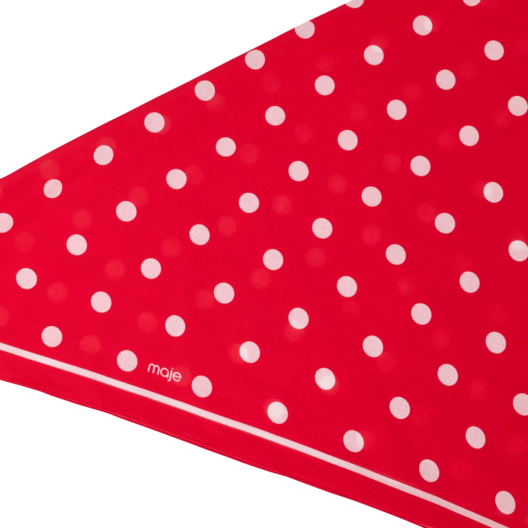 Foulard à pois en coton MAJE Rouge