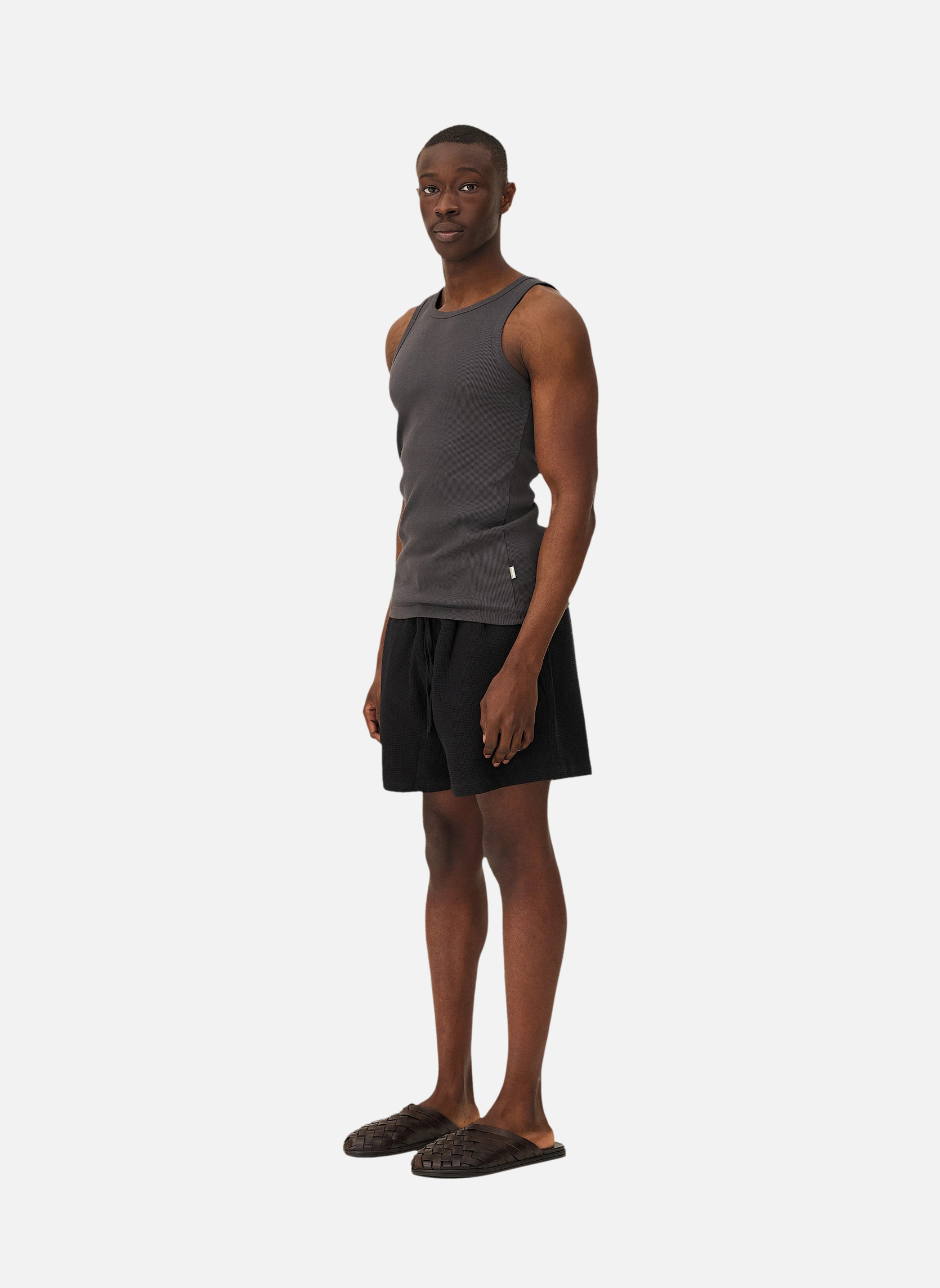 Fitted leo tank top Noyoco Grey