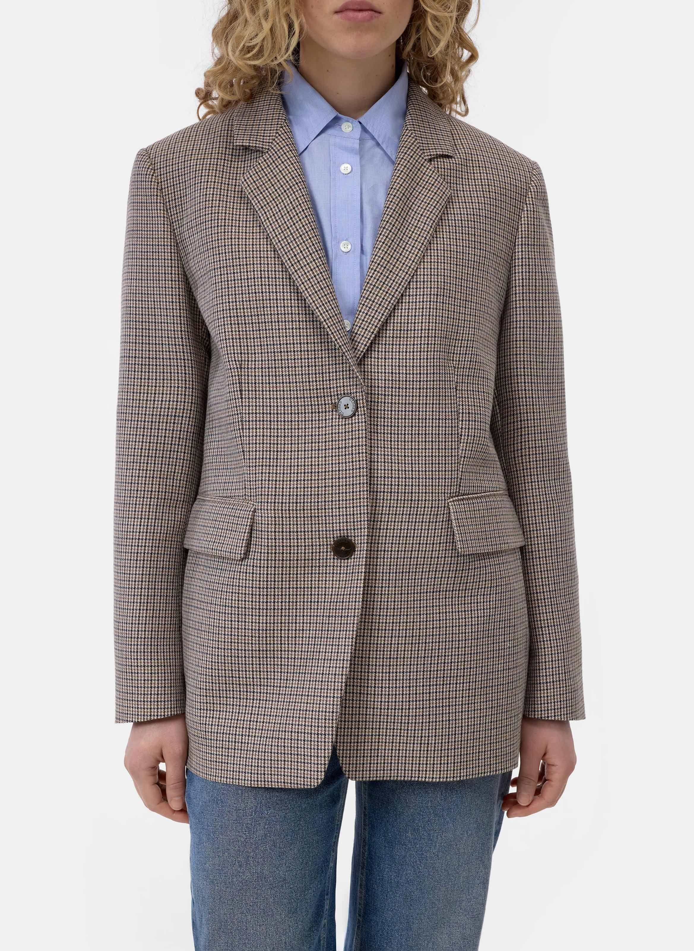Gedrukte blazer van gemengde wol CLOSED Beige