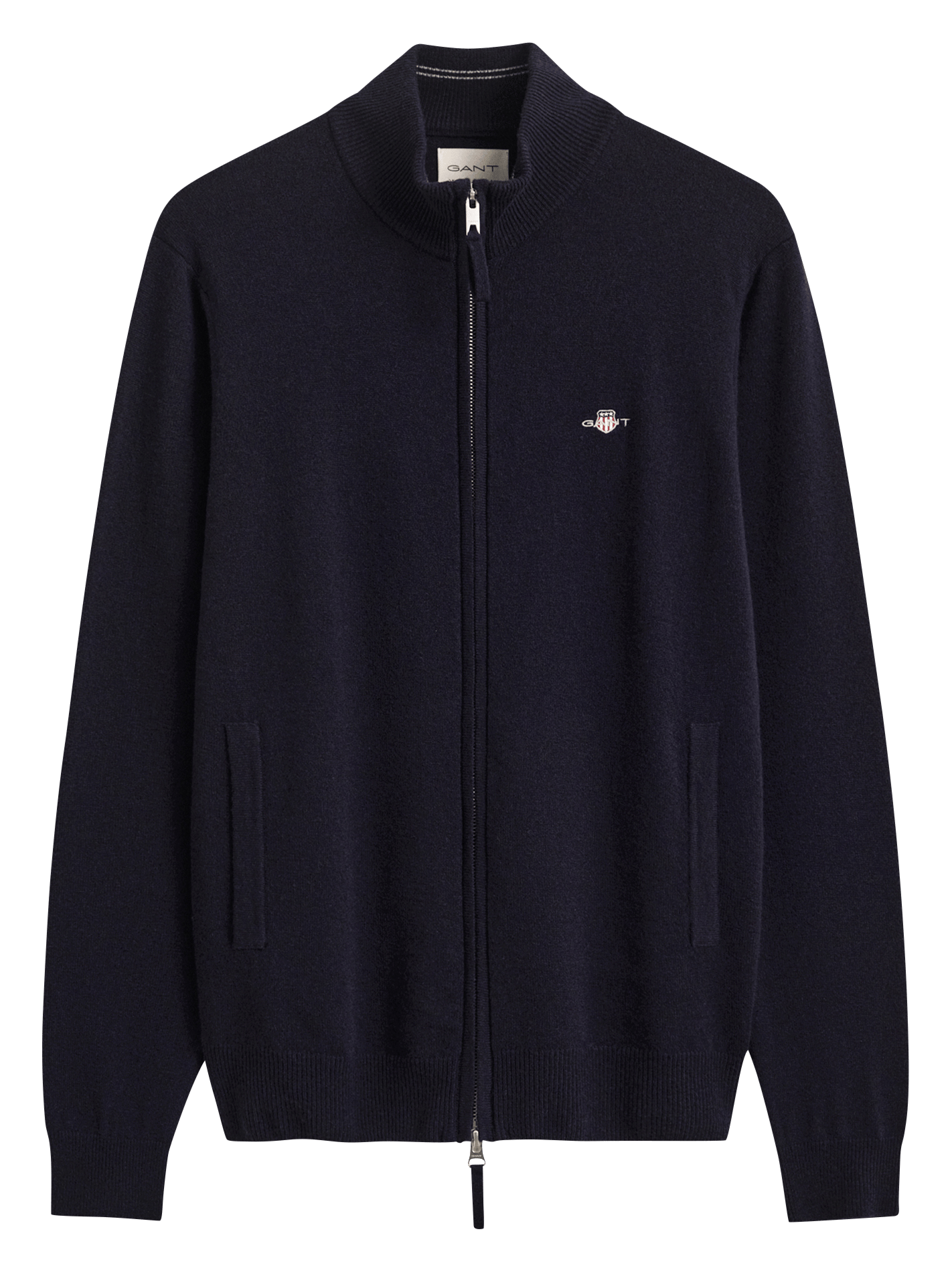 Gilet col montant en laine GANT Bleu