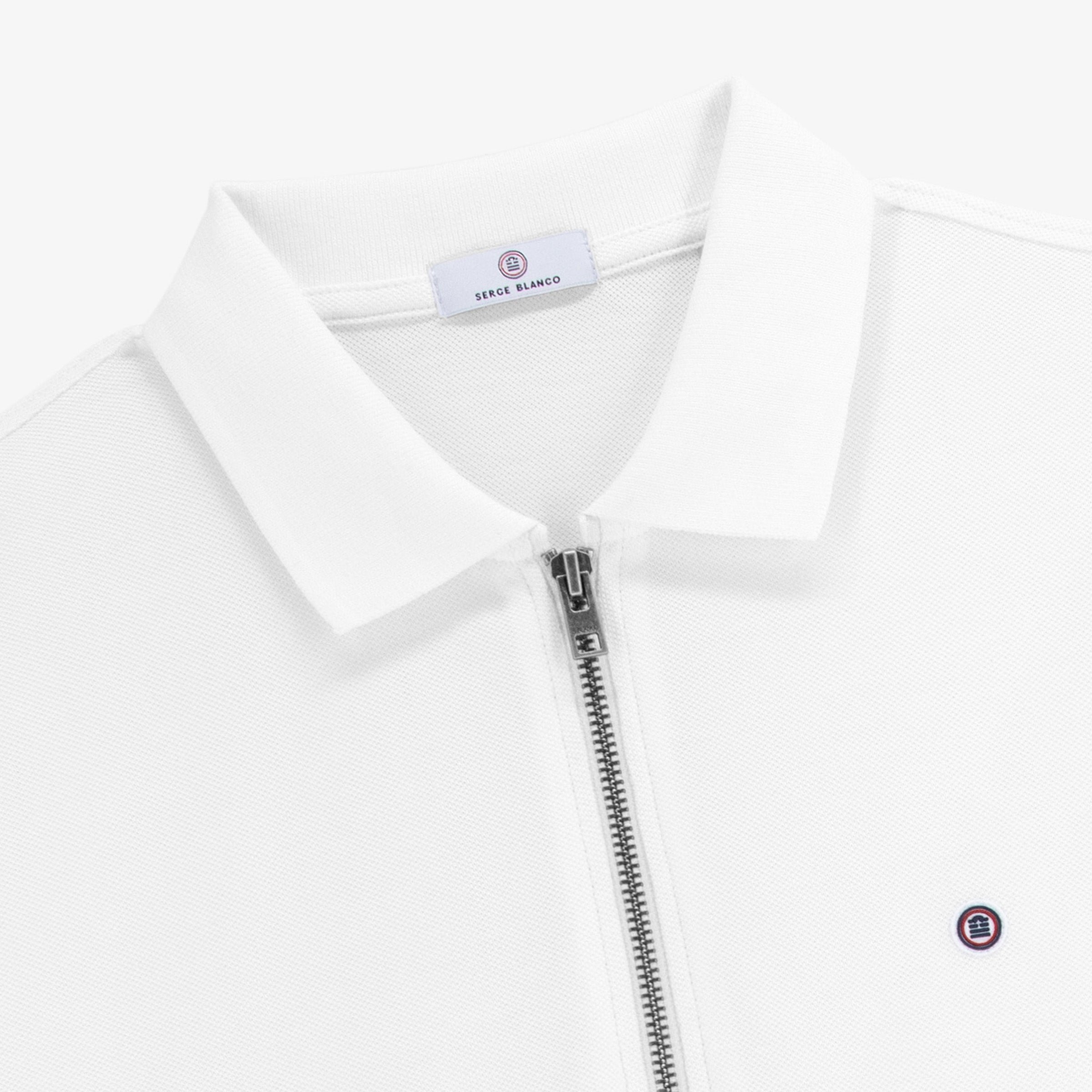 Lino short-sleeved piqué cotton polo shirt SERGE BLANCO White