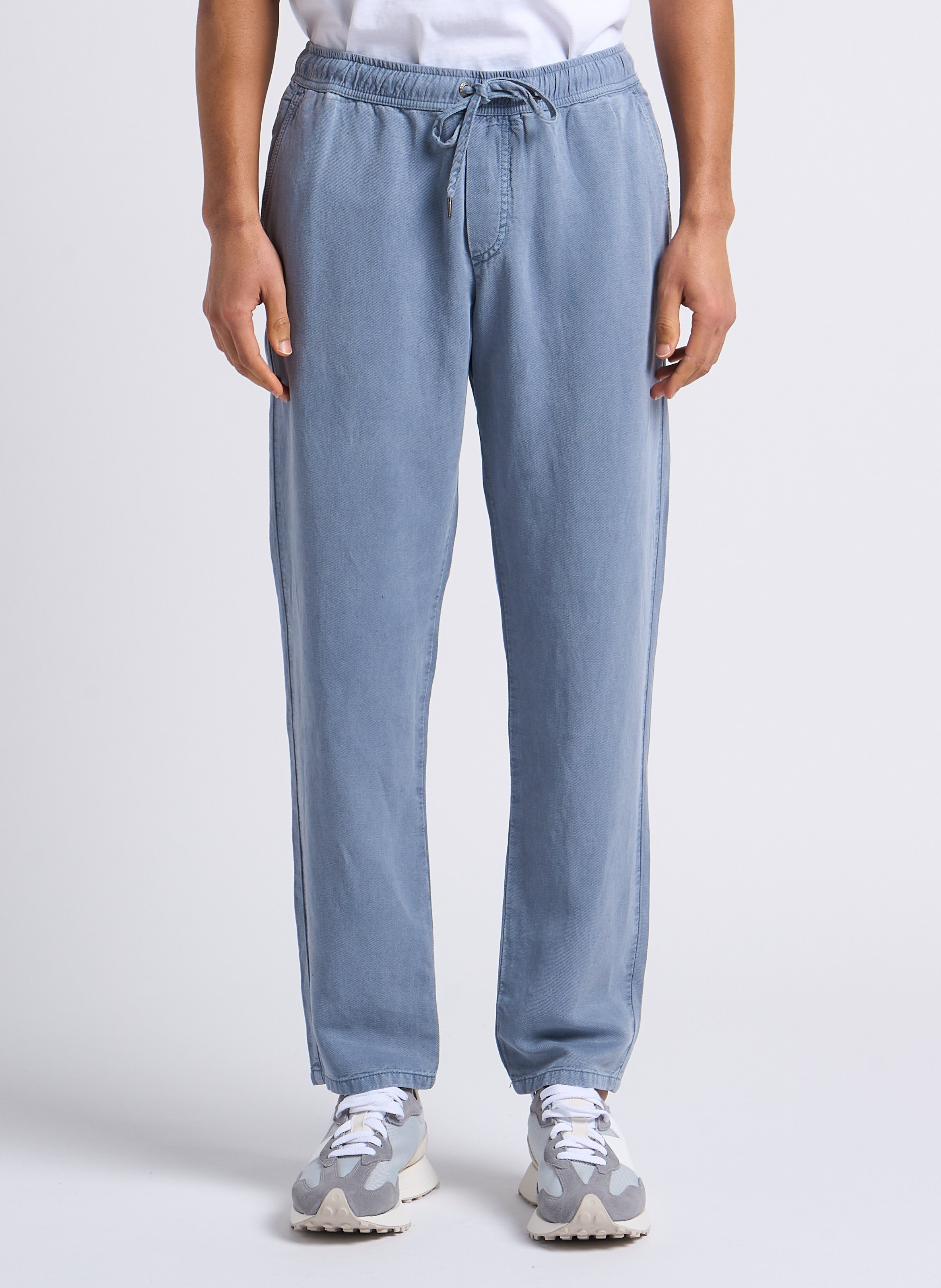 Pantalon Droit IKKS En Coton Beige Rayé - Taille W31 (40/42) - Modèle 15ETPF1, Occasion Bon état