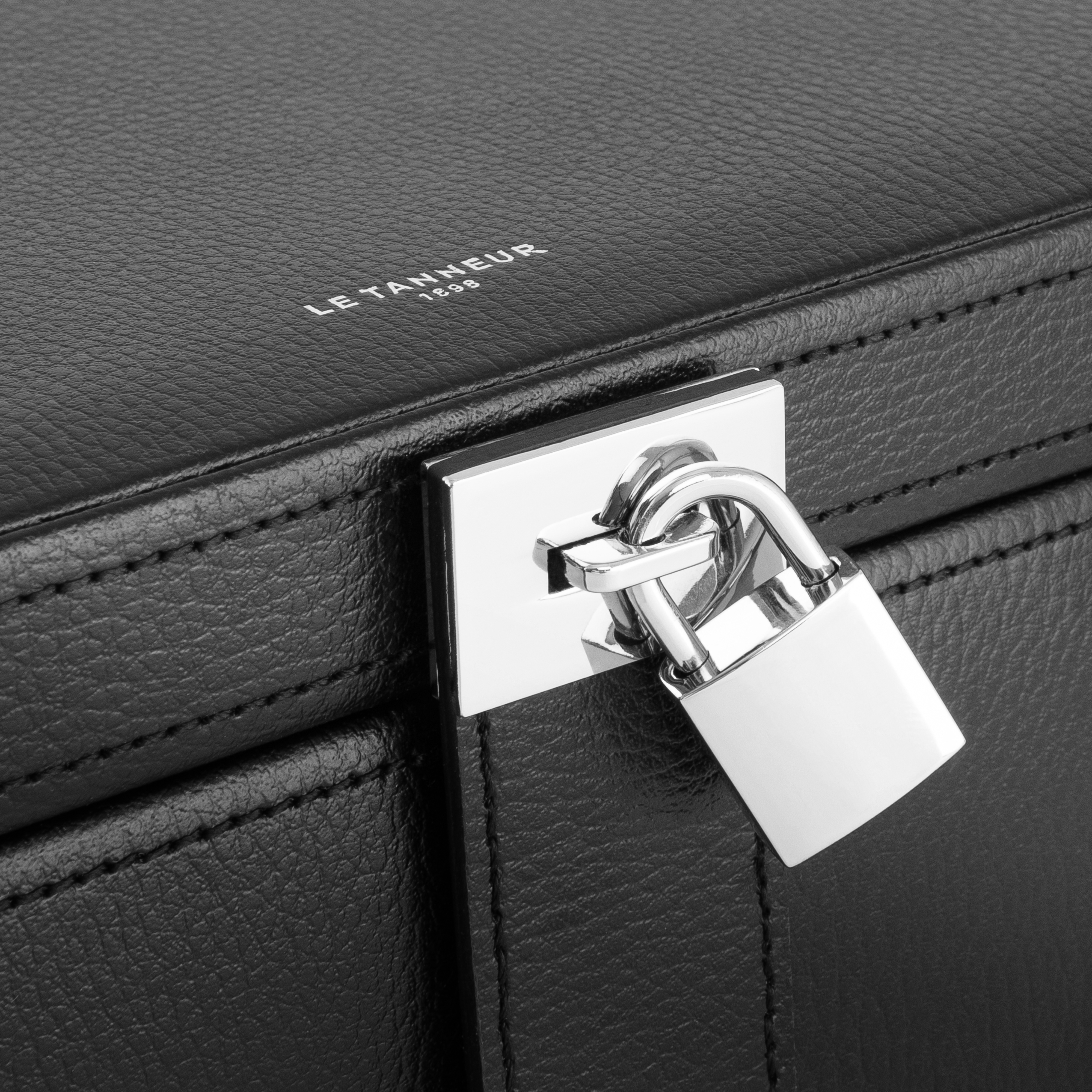 Boîte à bijoux en cuir LE TANNEUR Noir