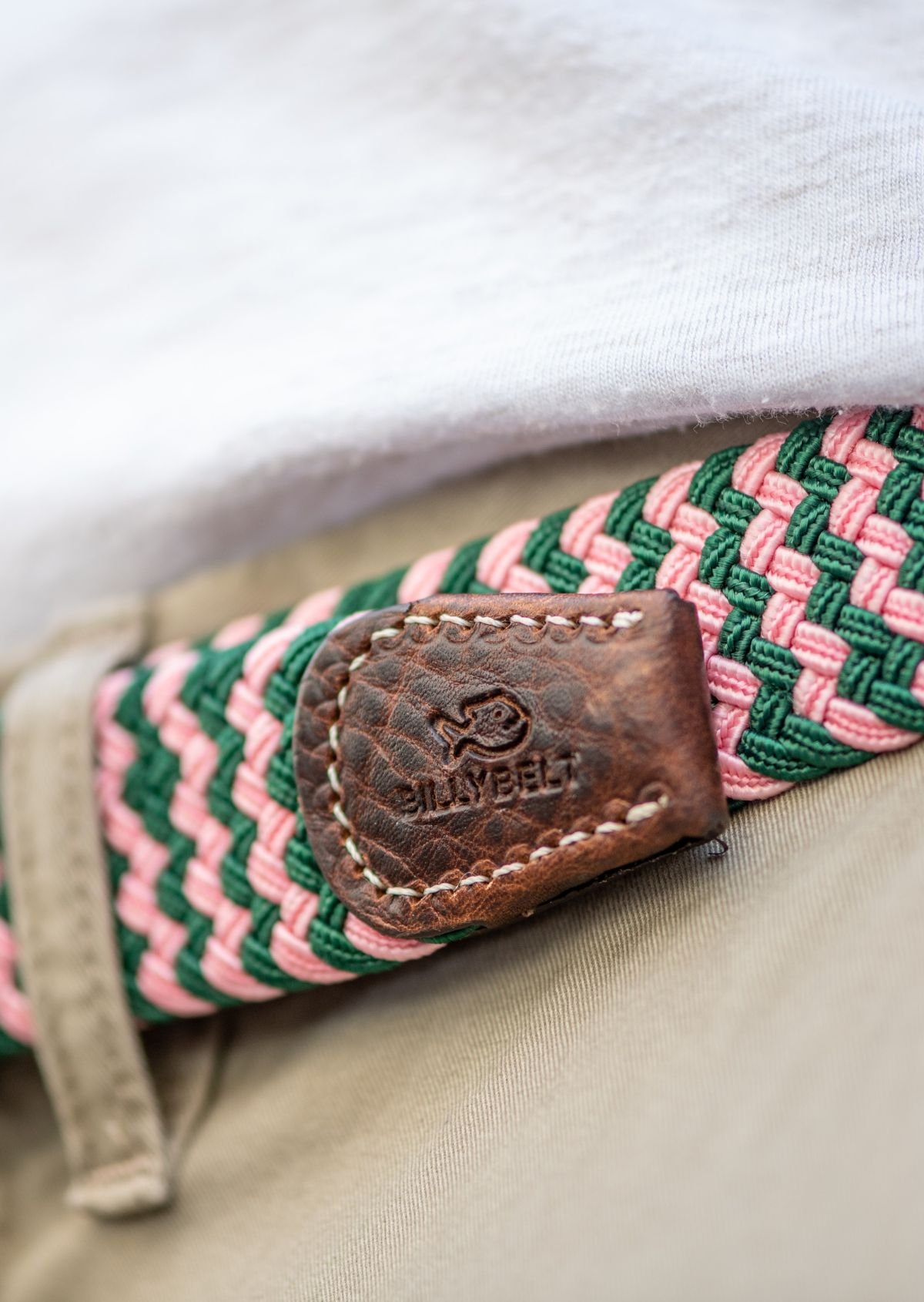 Multicolored braided elastic belt BILLYBELT Multicolored