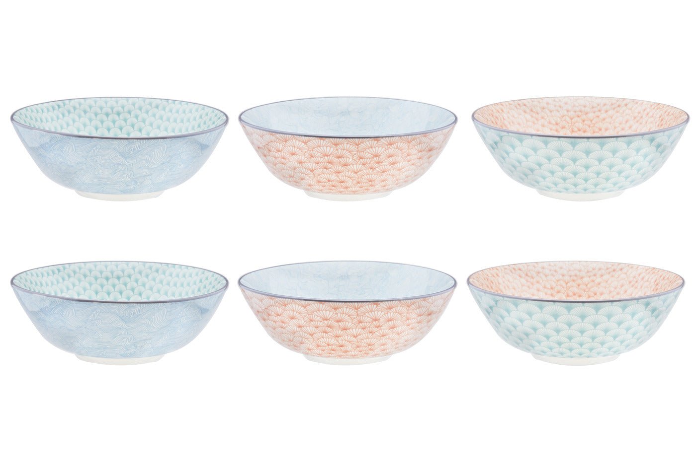Bowl pattern ø21cm - 6 pieces - color BJORN