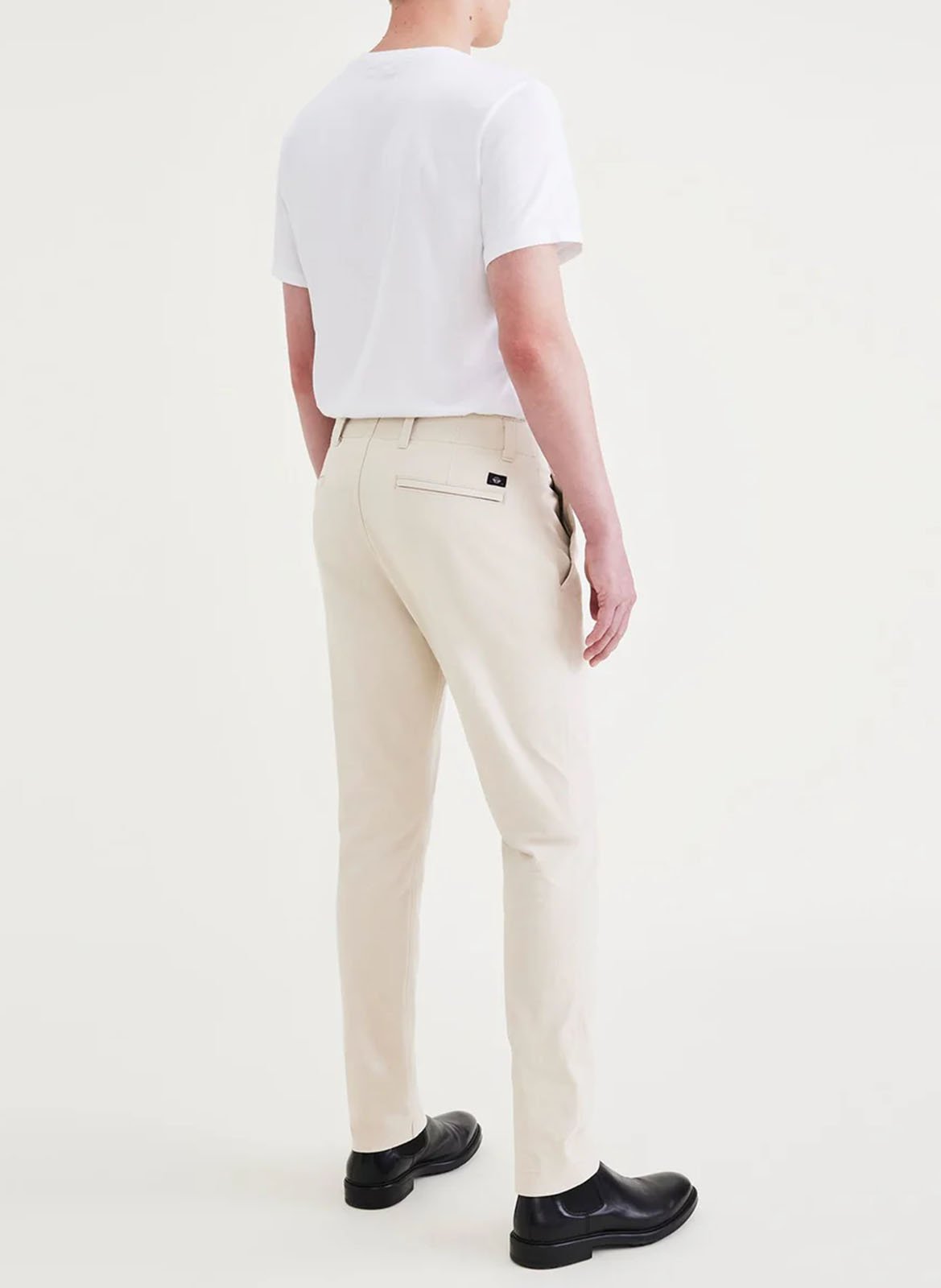 Pantalon slim en coton mélangé DOCKERS Beige