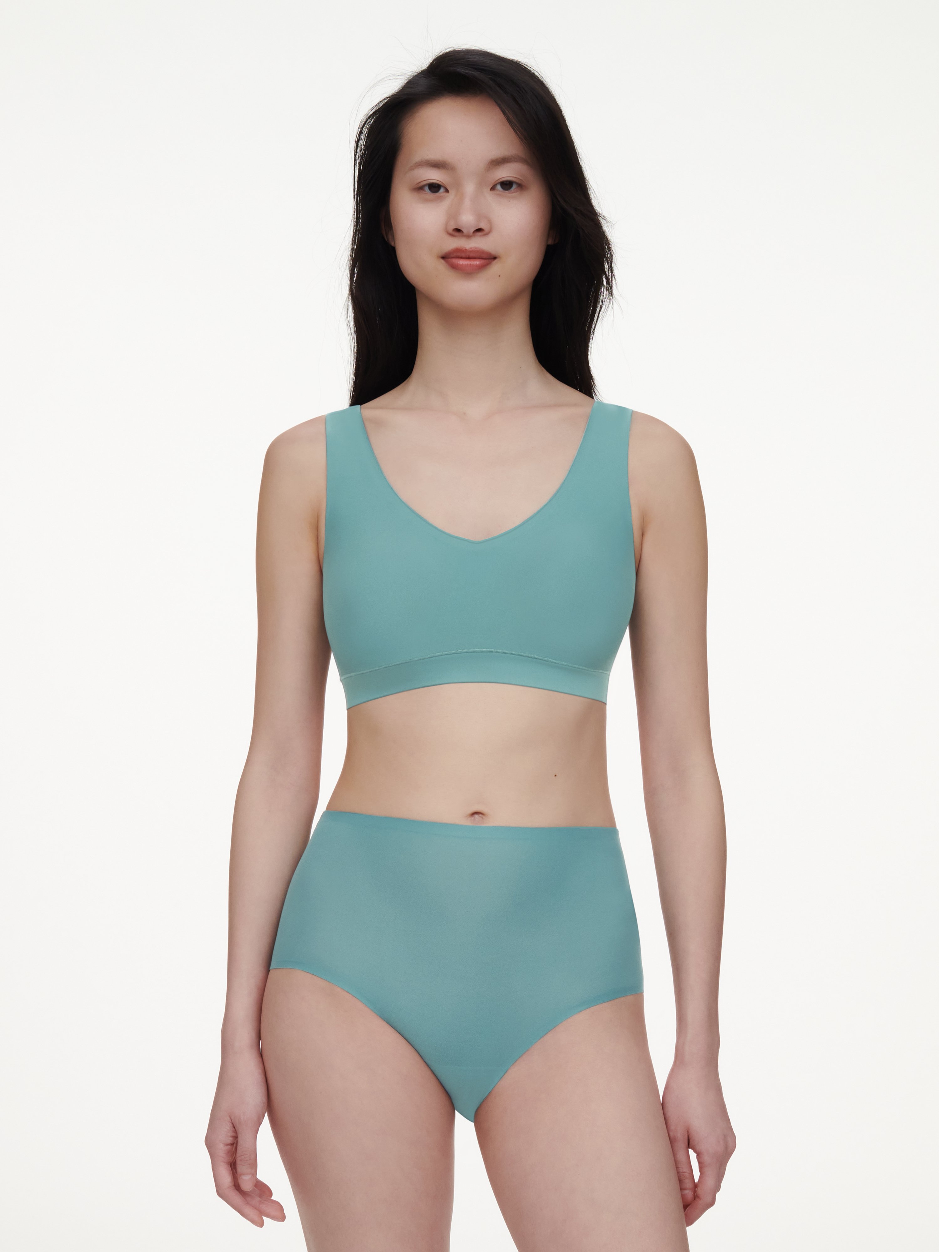 Crop top with cups Green