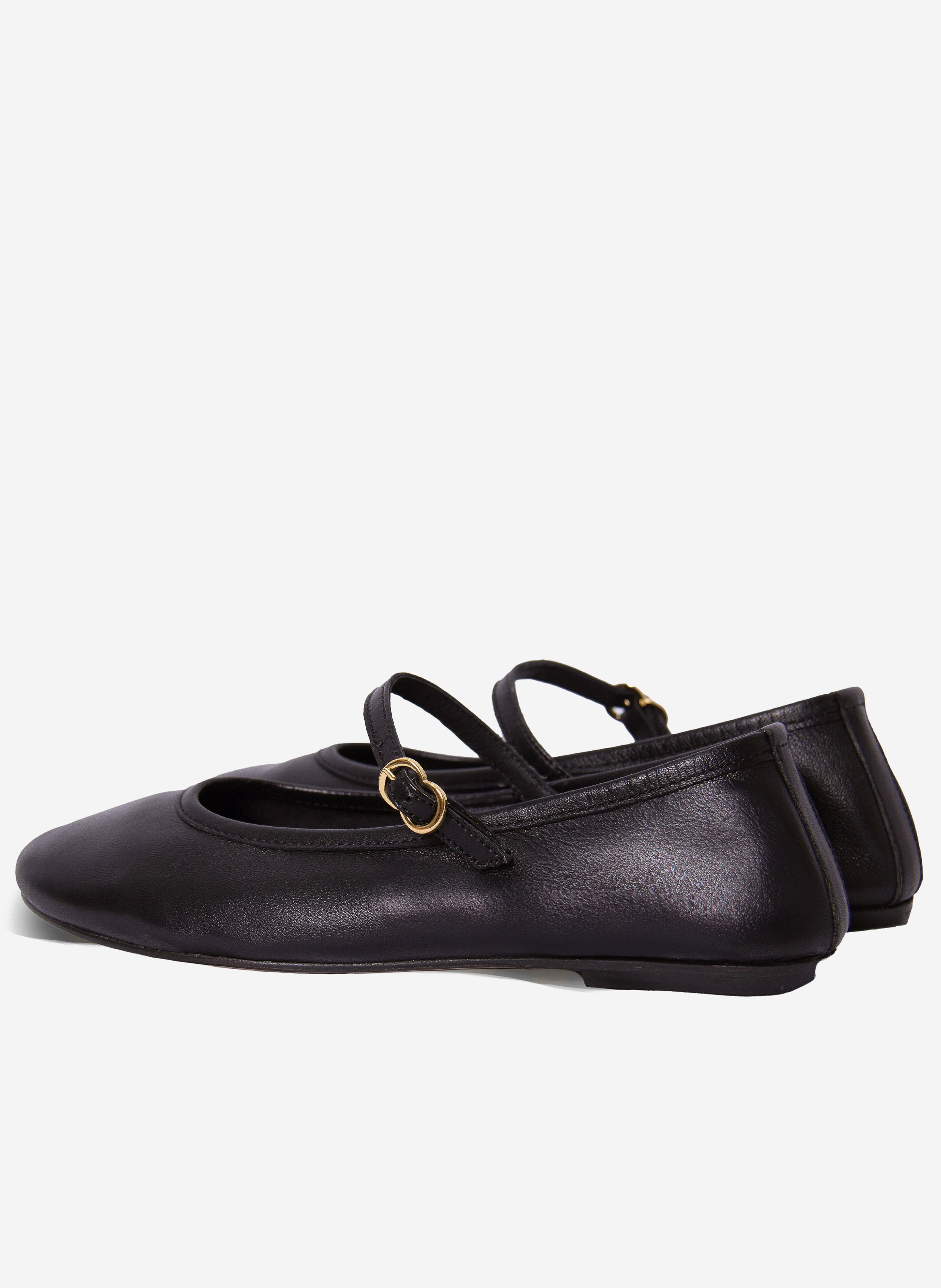 Smooth leather baby booties JULES & JENN Black