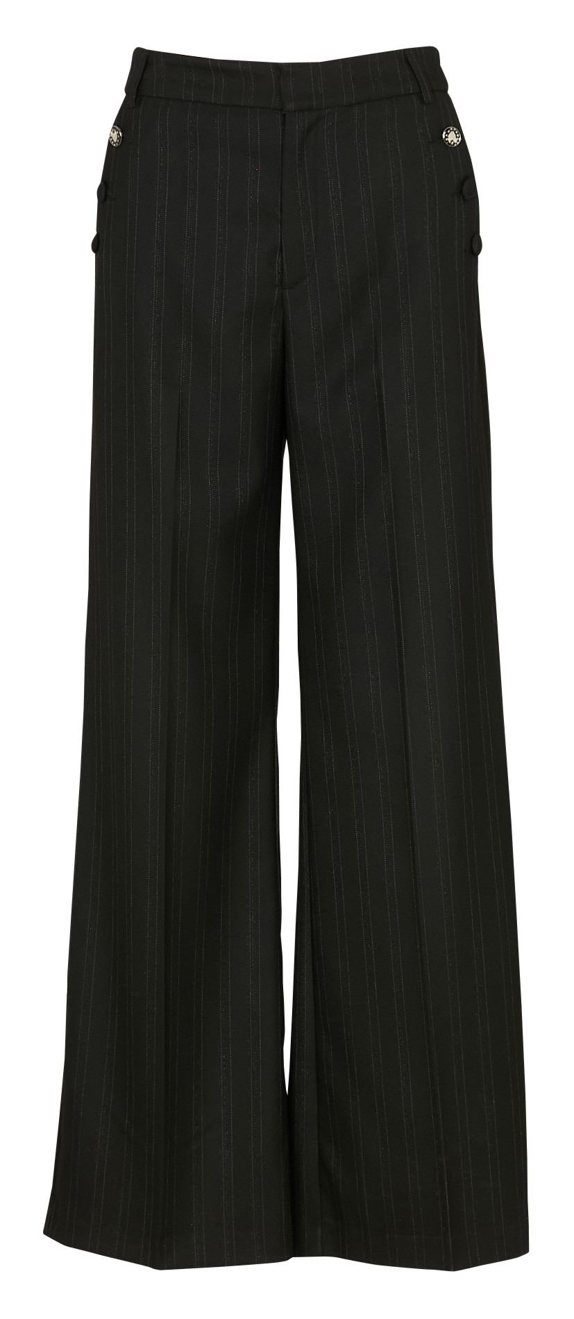 Tailored Striped Trousers I CODE Black