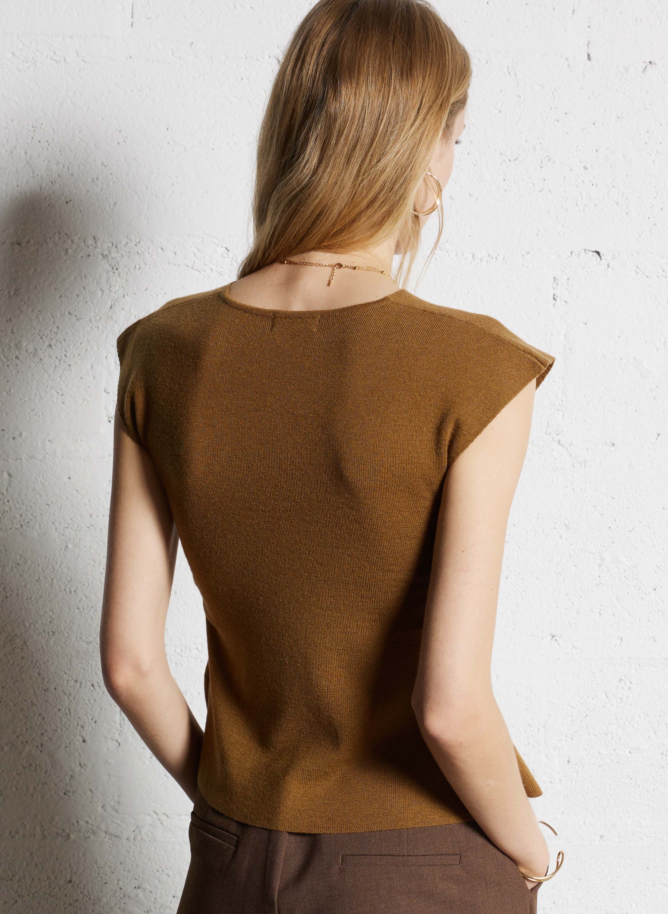 Top col rond SUNCOO Beige