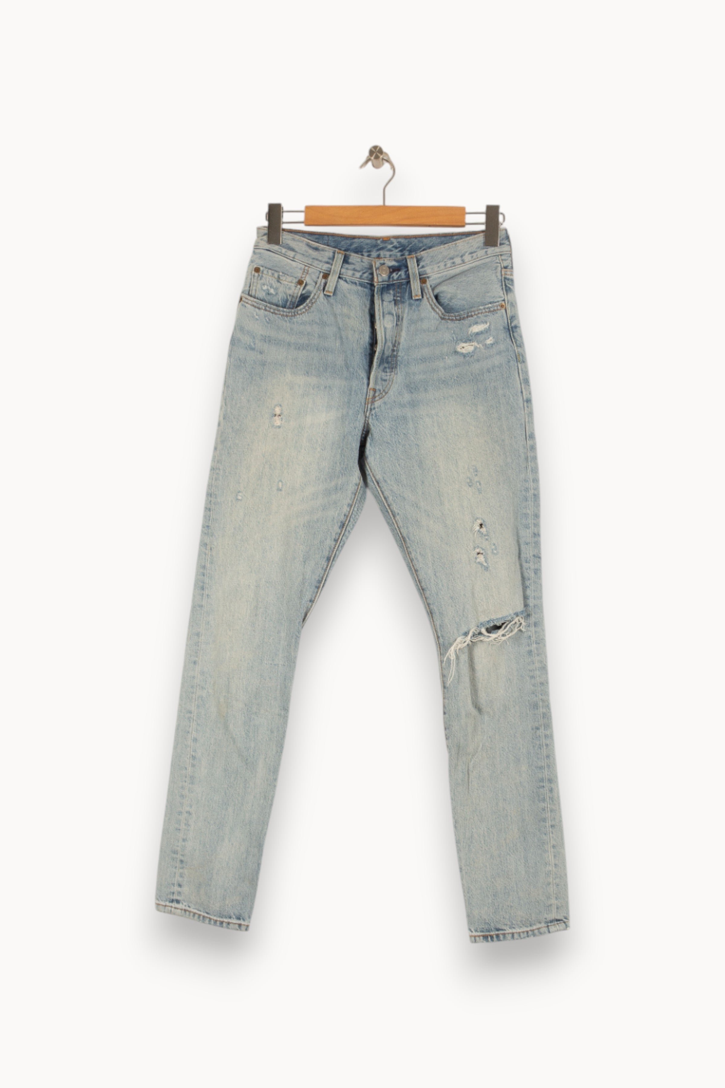 Cropped slim jeans with studs LEVI'S - Seconde main Blue