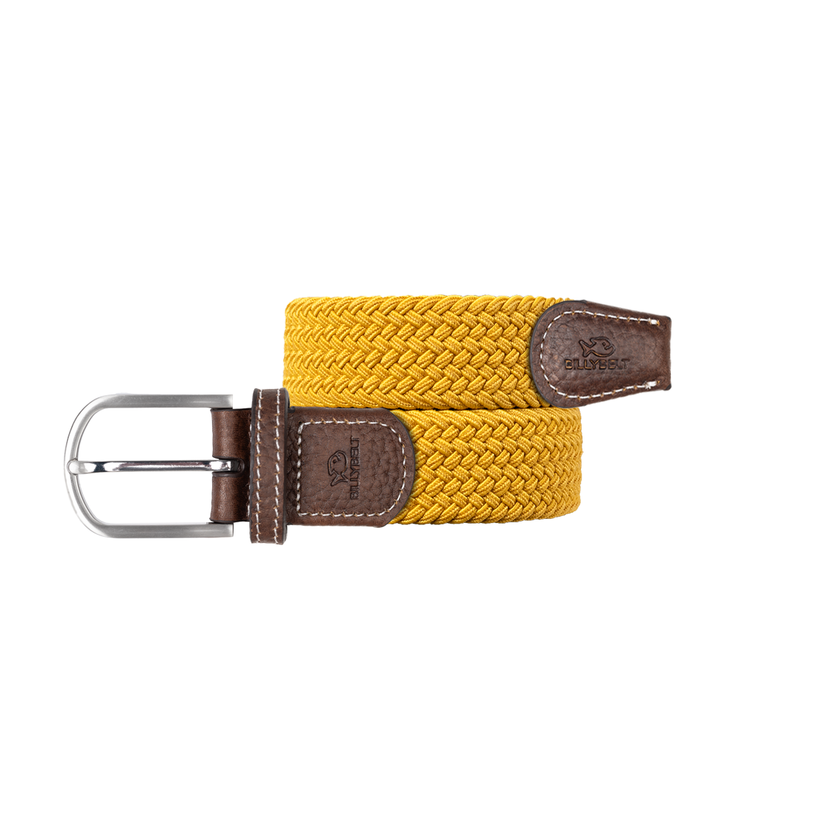 Solid Elastic Braided Belt  Jaune