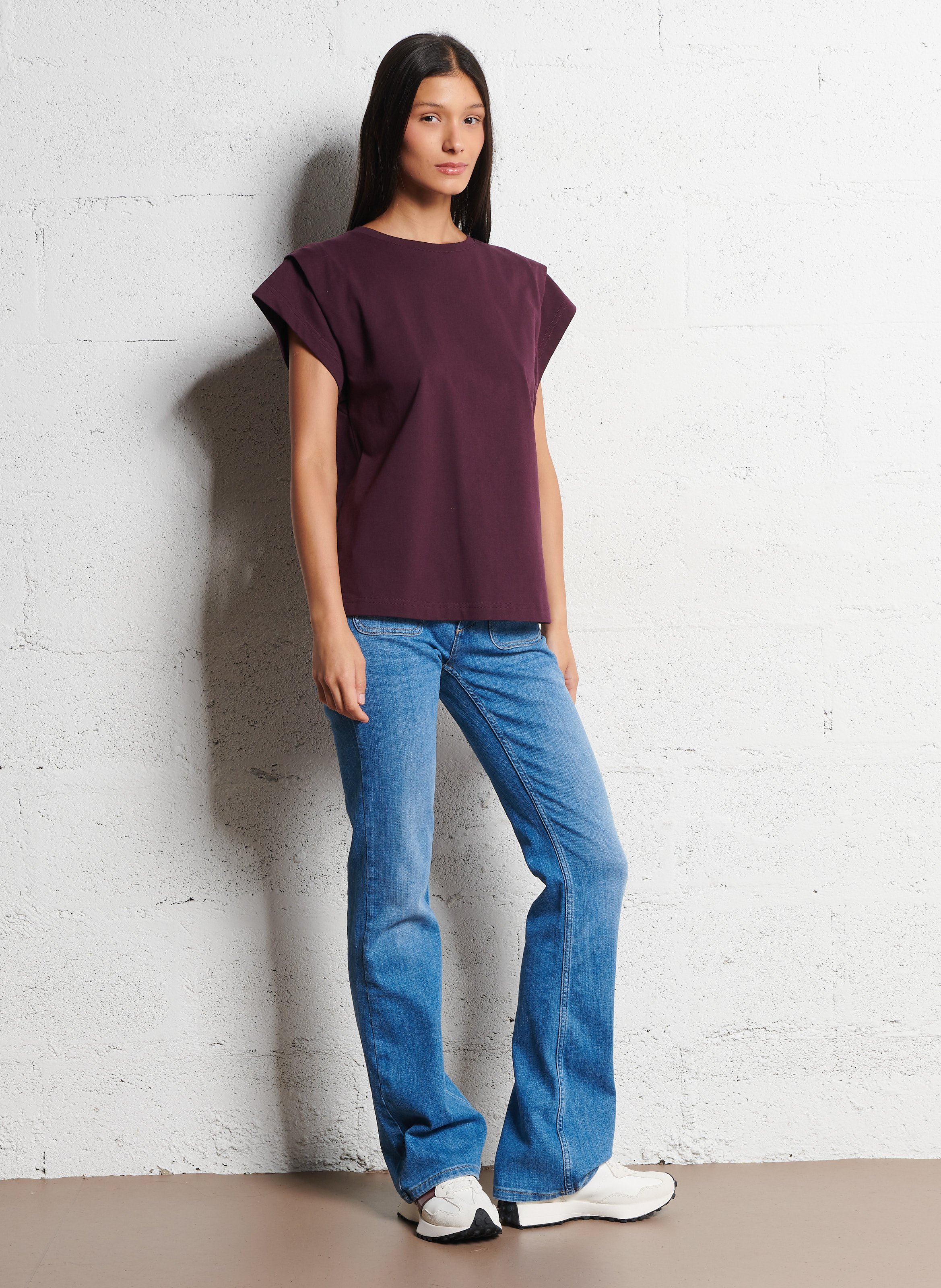 Straight fit short-sleeve t-shirt BA&SH Plums