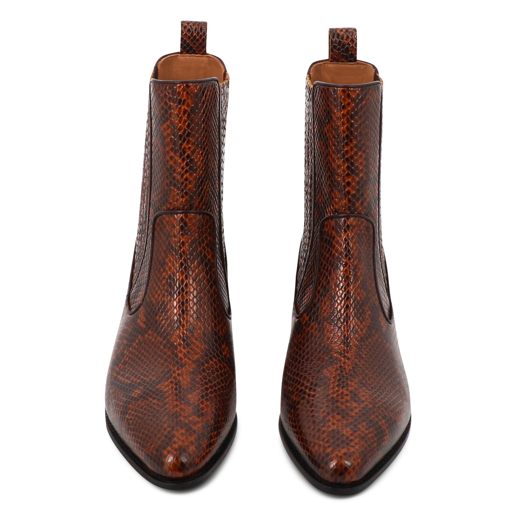 Bottines en cuir SOCQUE PARIS Marron