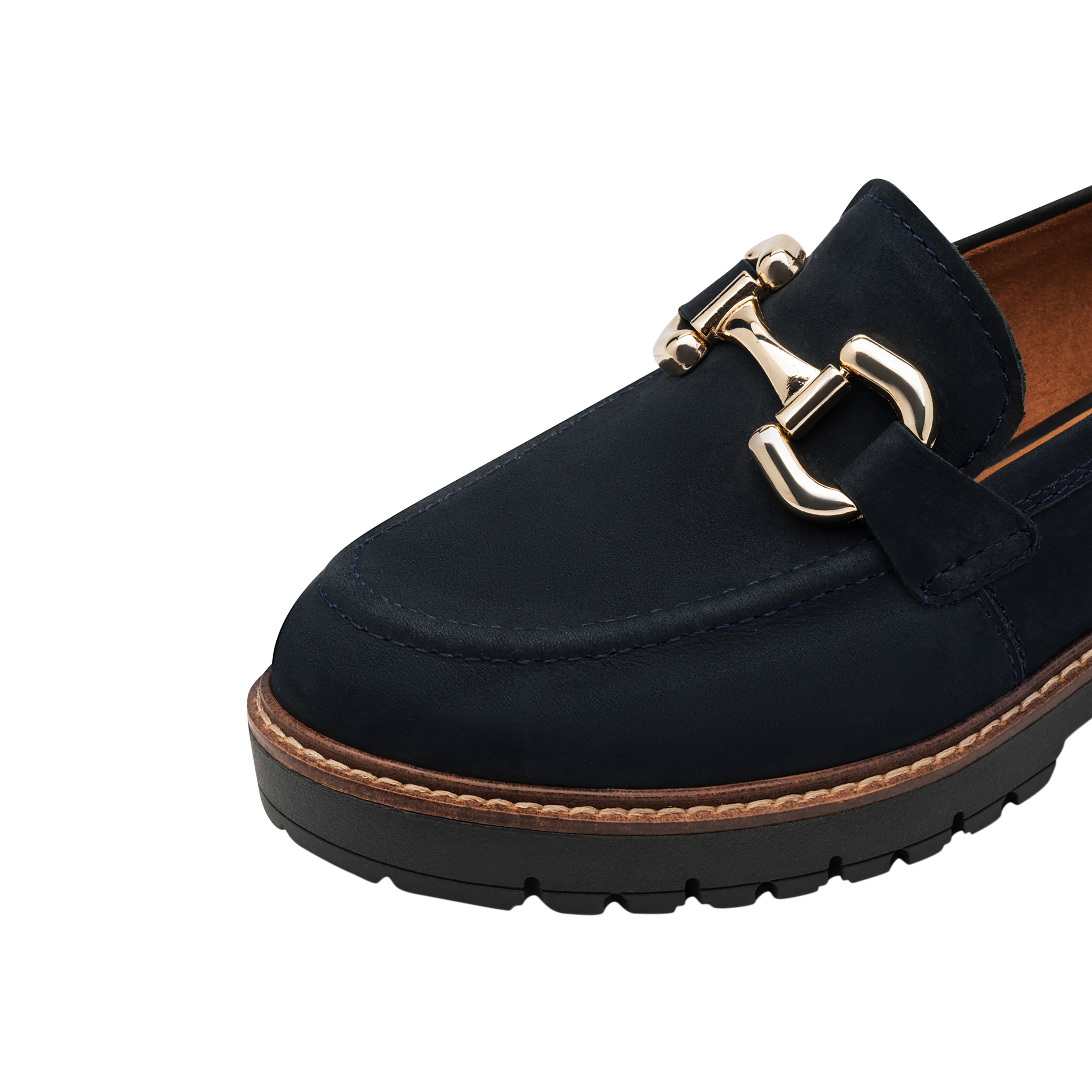 Leather moccasins TAMARIS Blue