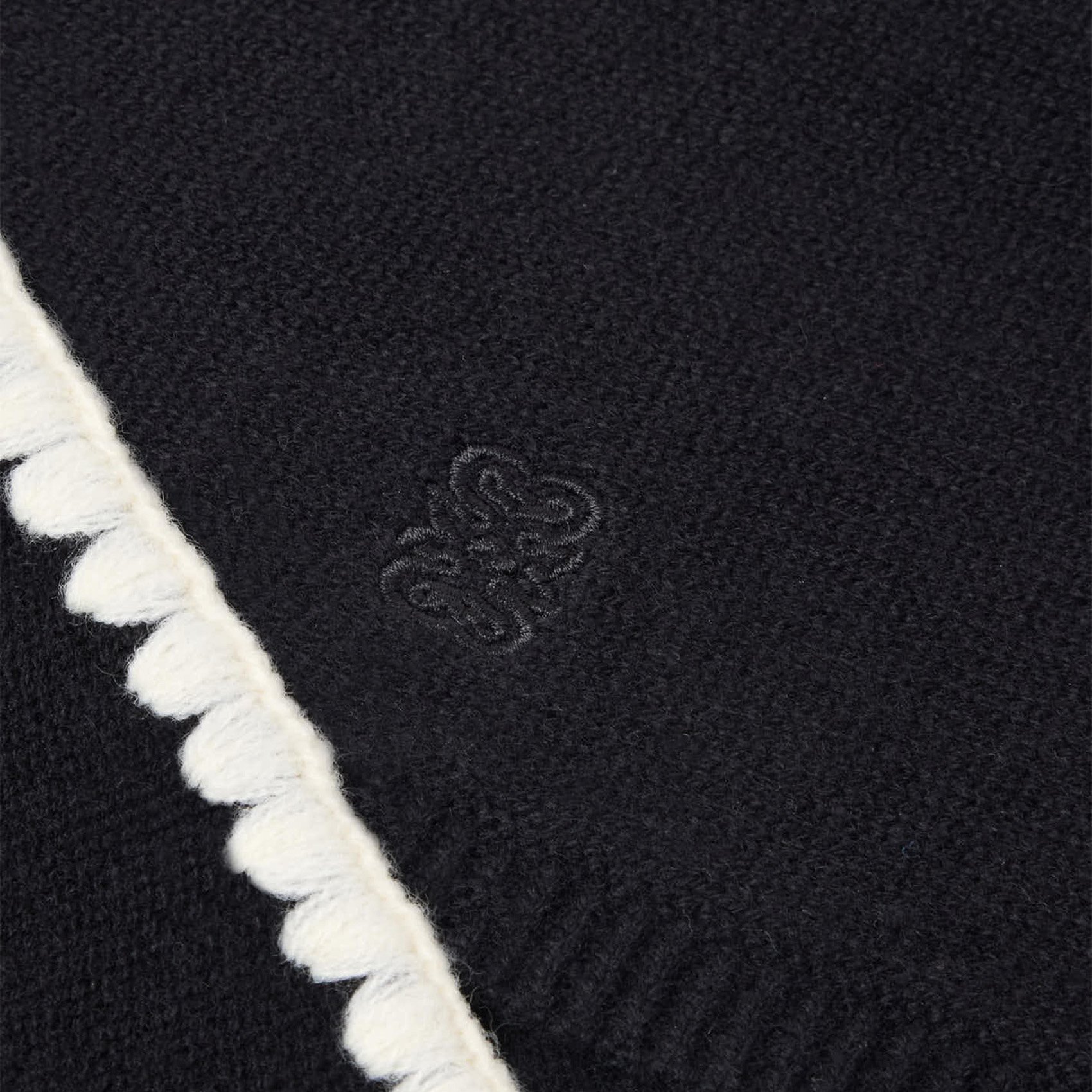 Echarpe triangle en laine et cachemire SANDRO Noir