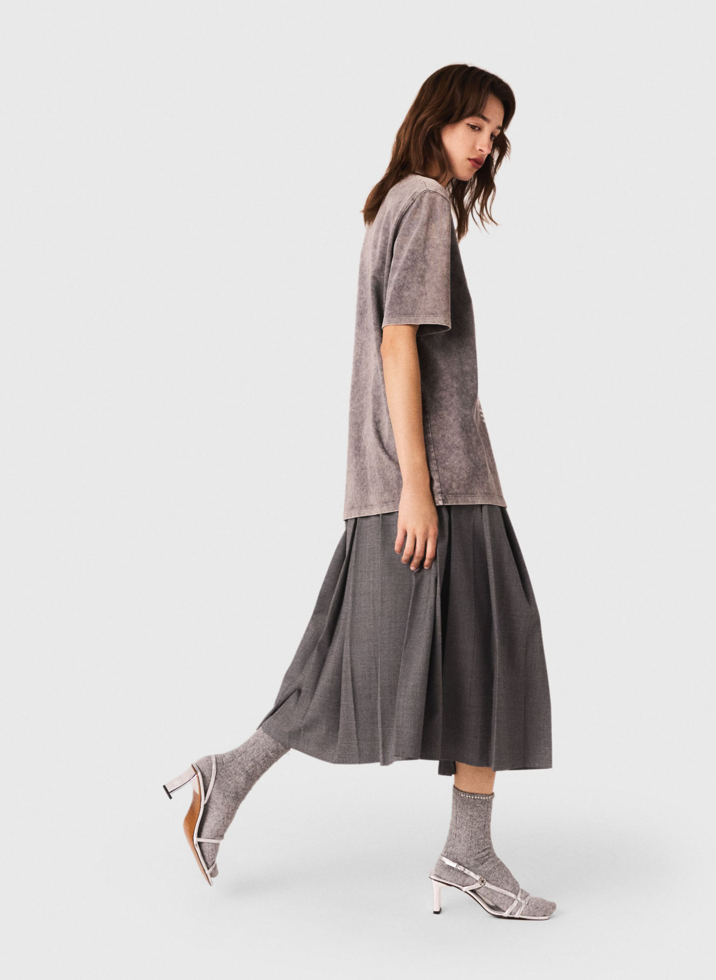 Oversized cotton T-shirt MAJE Grey