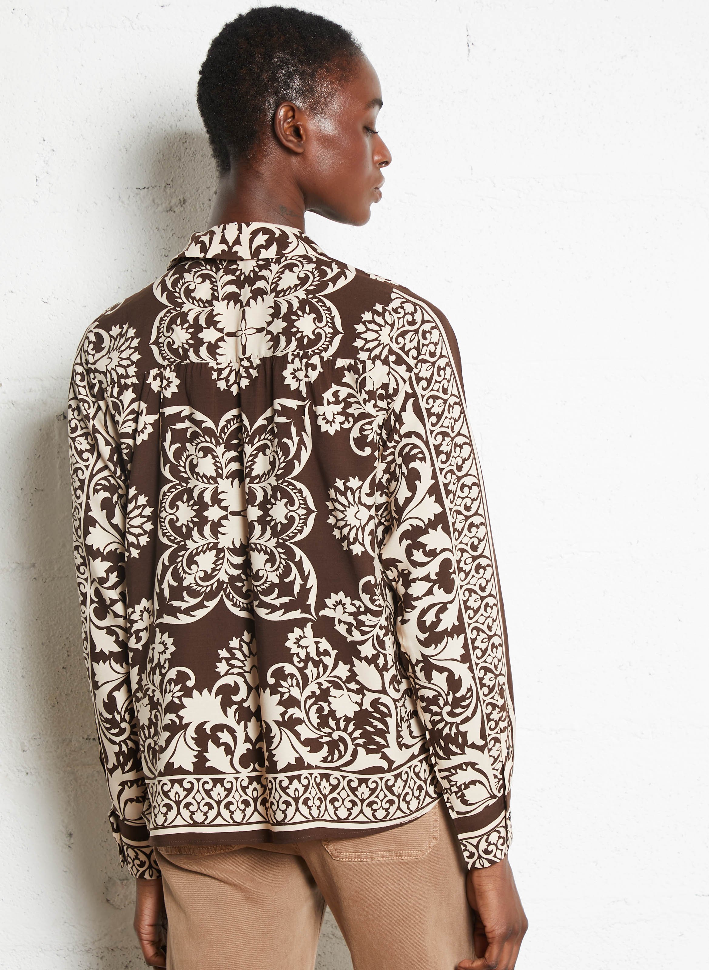 Blouse met klassieke kraag SUD EXPRESS Bruin